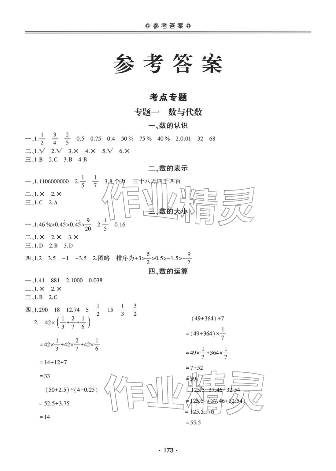 2025年小学毕业班总复习内初班考试专用六年级数学&nbsp;第1页