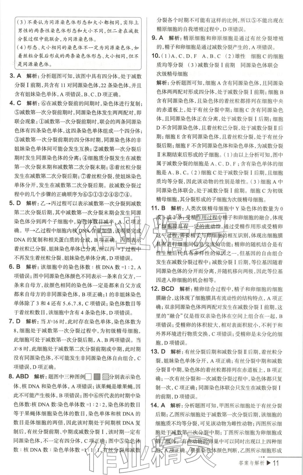 2026年把关题高中生物必修第二册人教版&nbsp;第11页