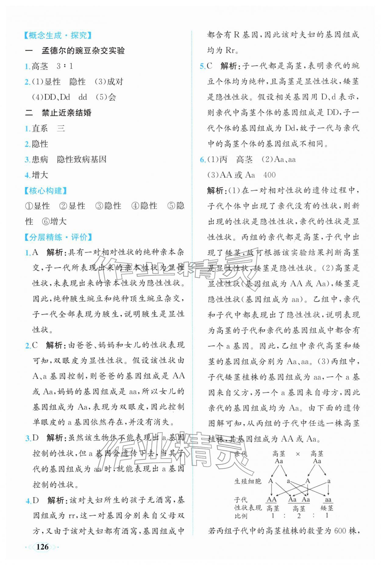 2026年同步导学与优化训练八年级生物下册人教版&nbsp;第10页