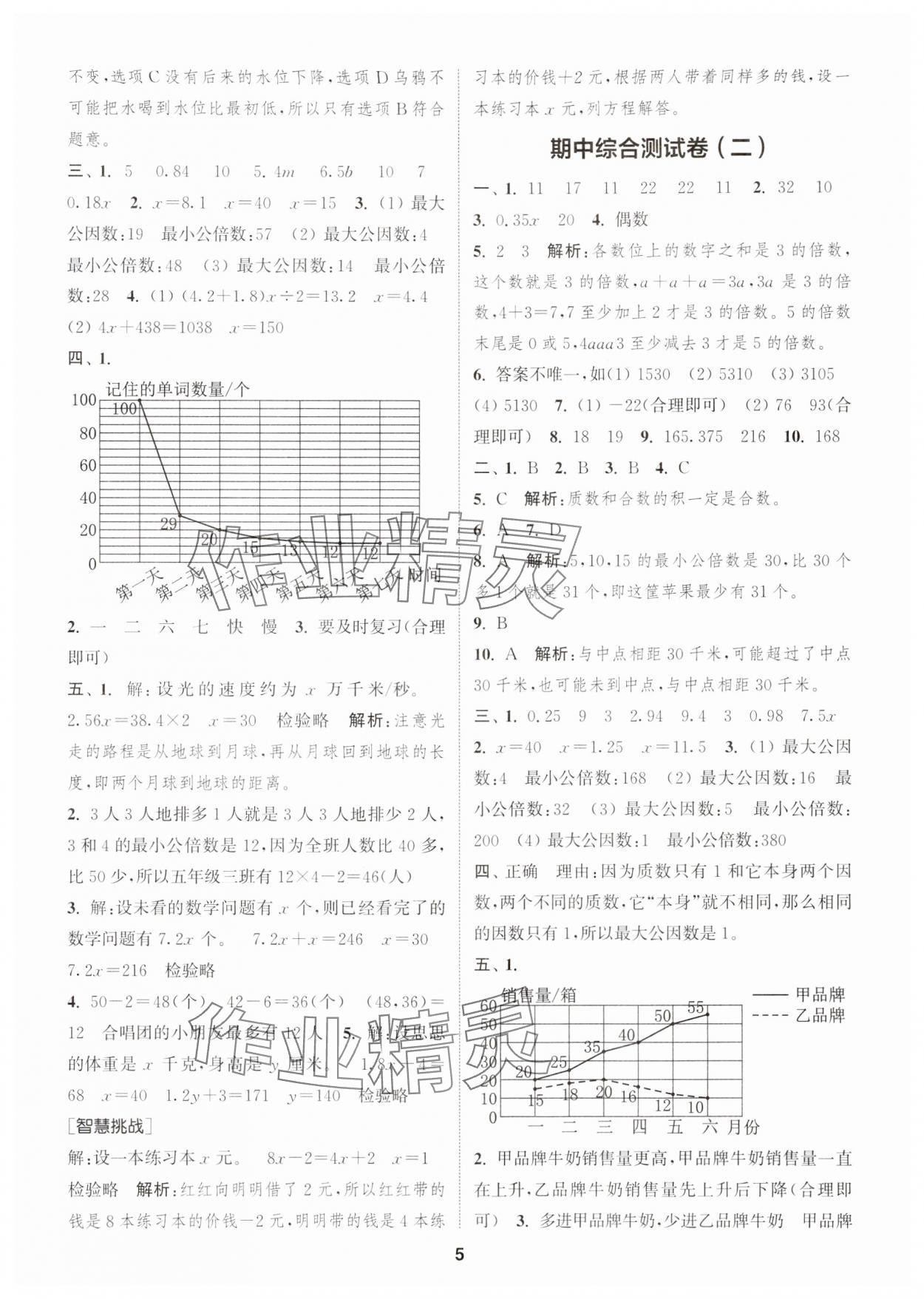 2024年通城學(xué)典卷典五年級數(shù)學(xué)下冊蘇教版江蘇專版 第5頁