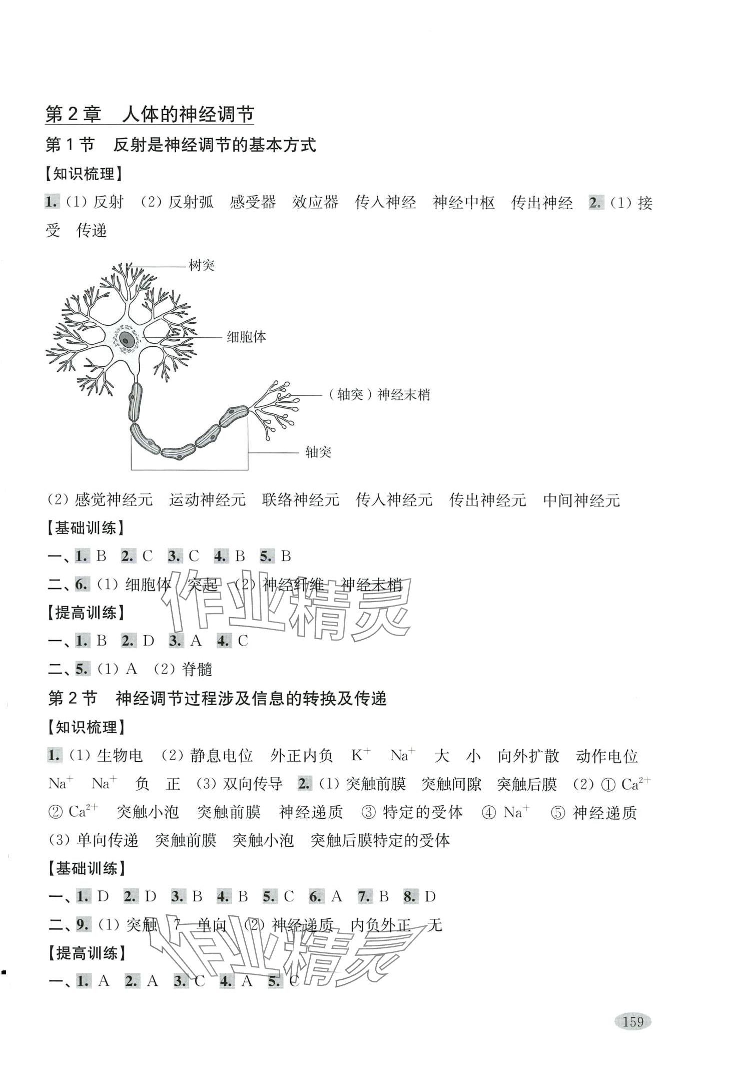 2024年新思路輔導(dǎo)與訓(xùn)練高中生物選擇性必修1滬教版 第3頁