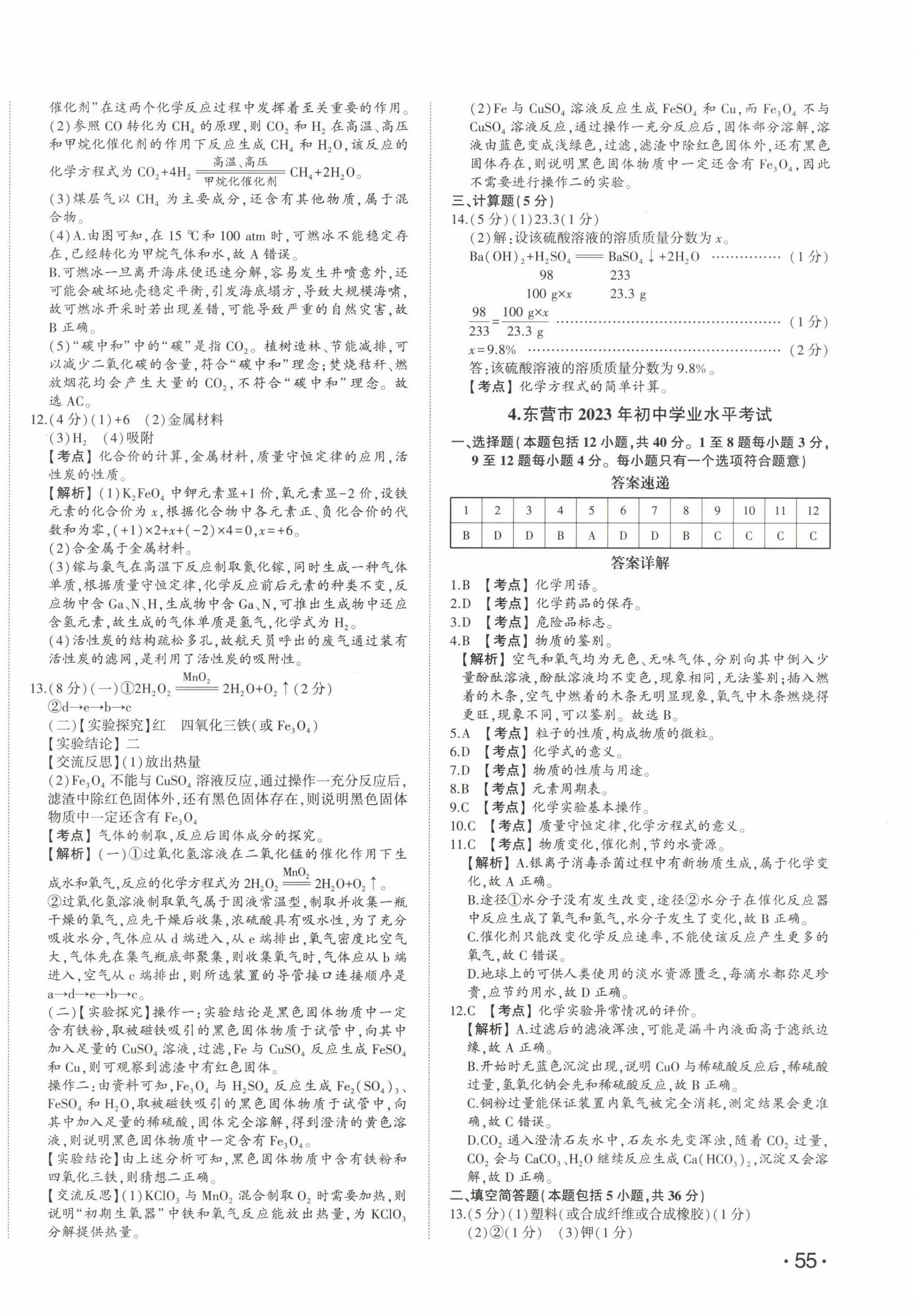 2024年星躍龍門中考真題匯編卷化學山東專版 第6頁