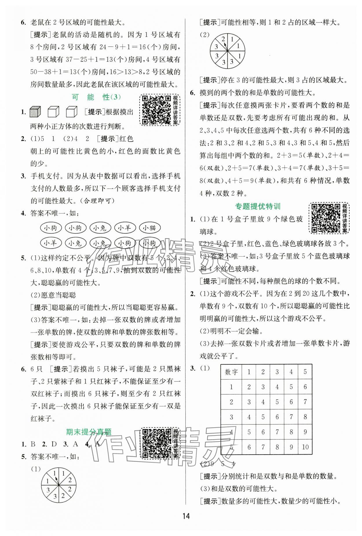 2024年实验班提优训练五年级数学上册人教版 第14页