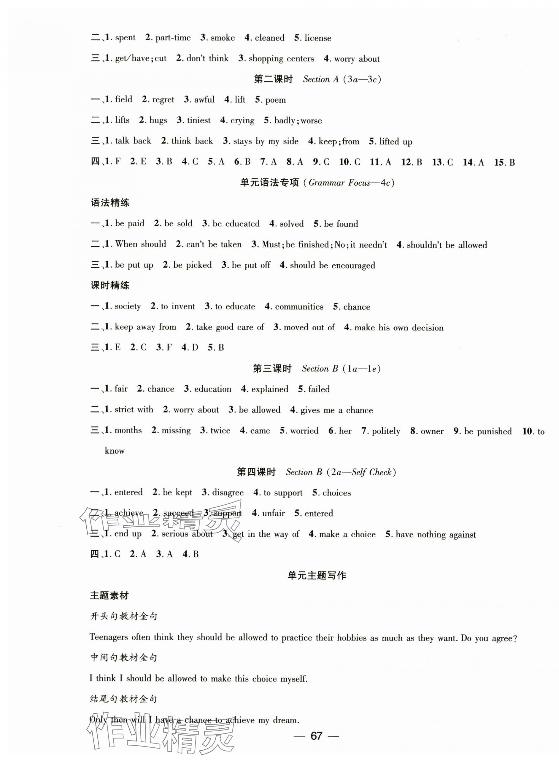 2025年新课标同步单元练习九年级英语全一册人教版贵州专版 第11页