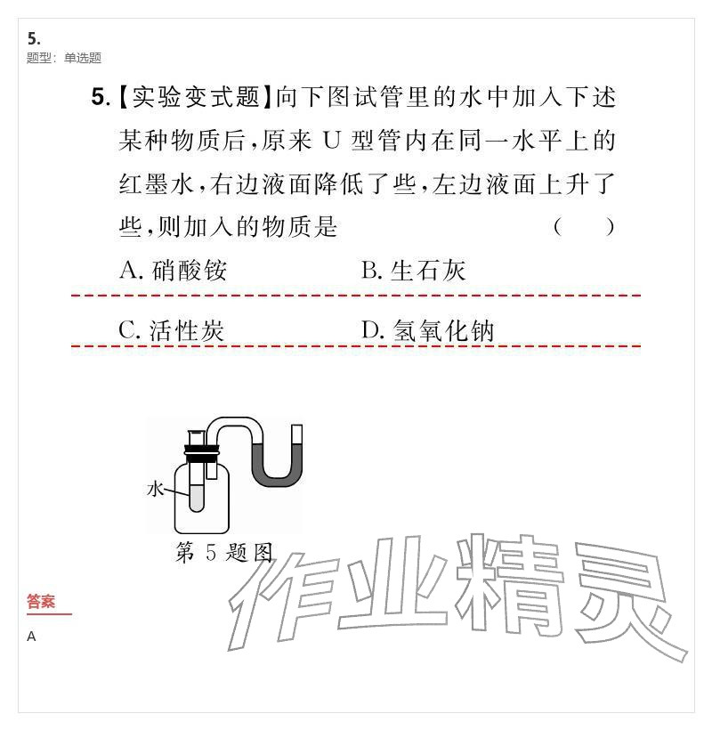 2026年優(yōu)質(zhì)課堂導學案九年級化學下冊人教版&nbsp;參考答案第5頁