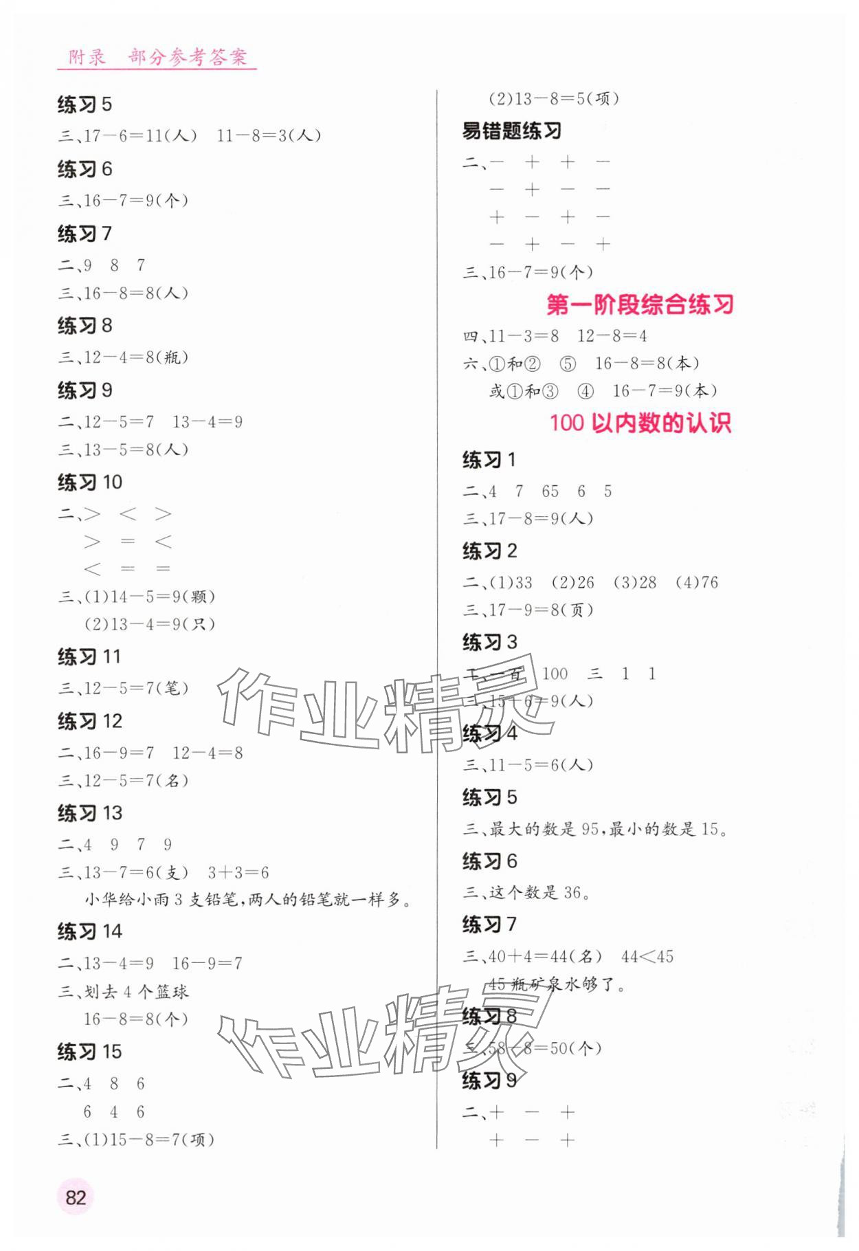 2025年口算天天练口算题卡一年级数学下册人教版 第2页