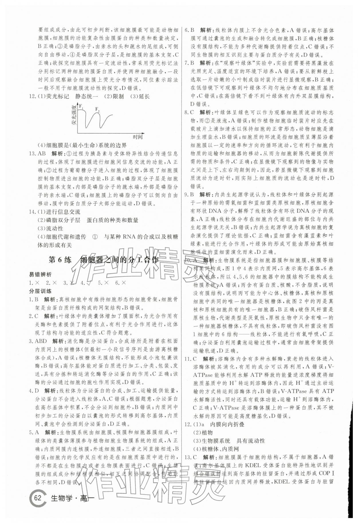 2026年名师点对点假期巧刷题高一生物&nbsp;第6页