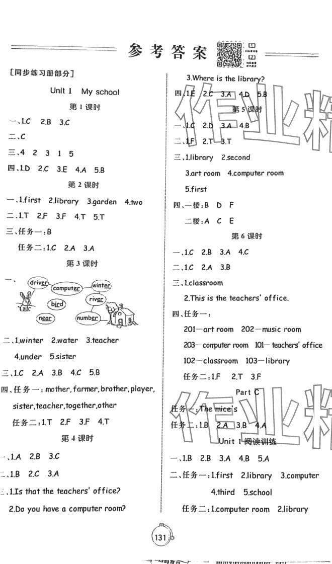 2024年黃岡名師天天練四年級(jí)英語下冊(cè)人教版 第1頁