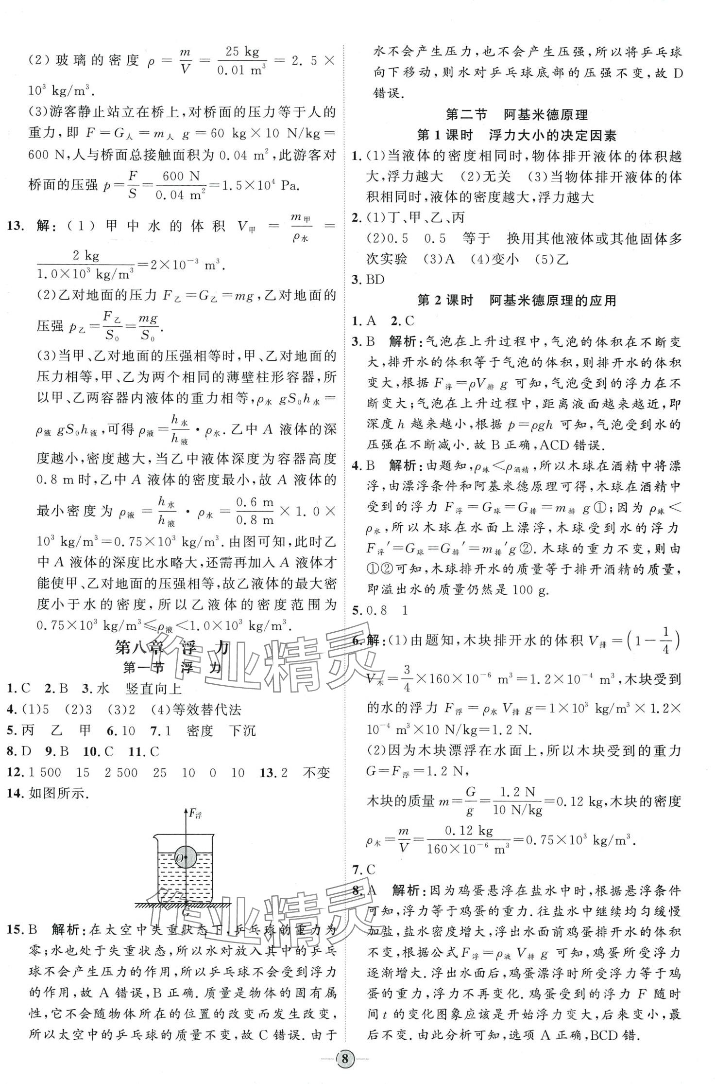 2024年优加学案课时通八年级物理下册鲁科版 第8页