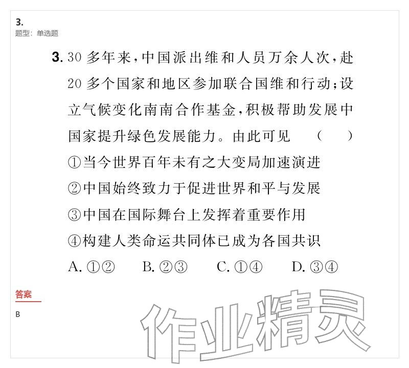 2026年优质课堂导学案九年级道德与法治下册人教版&nbsp;参考答案第13页