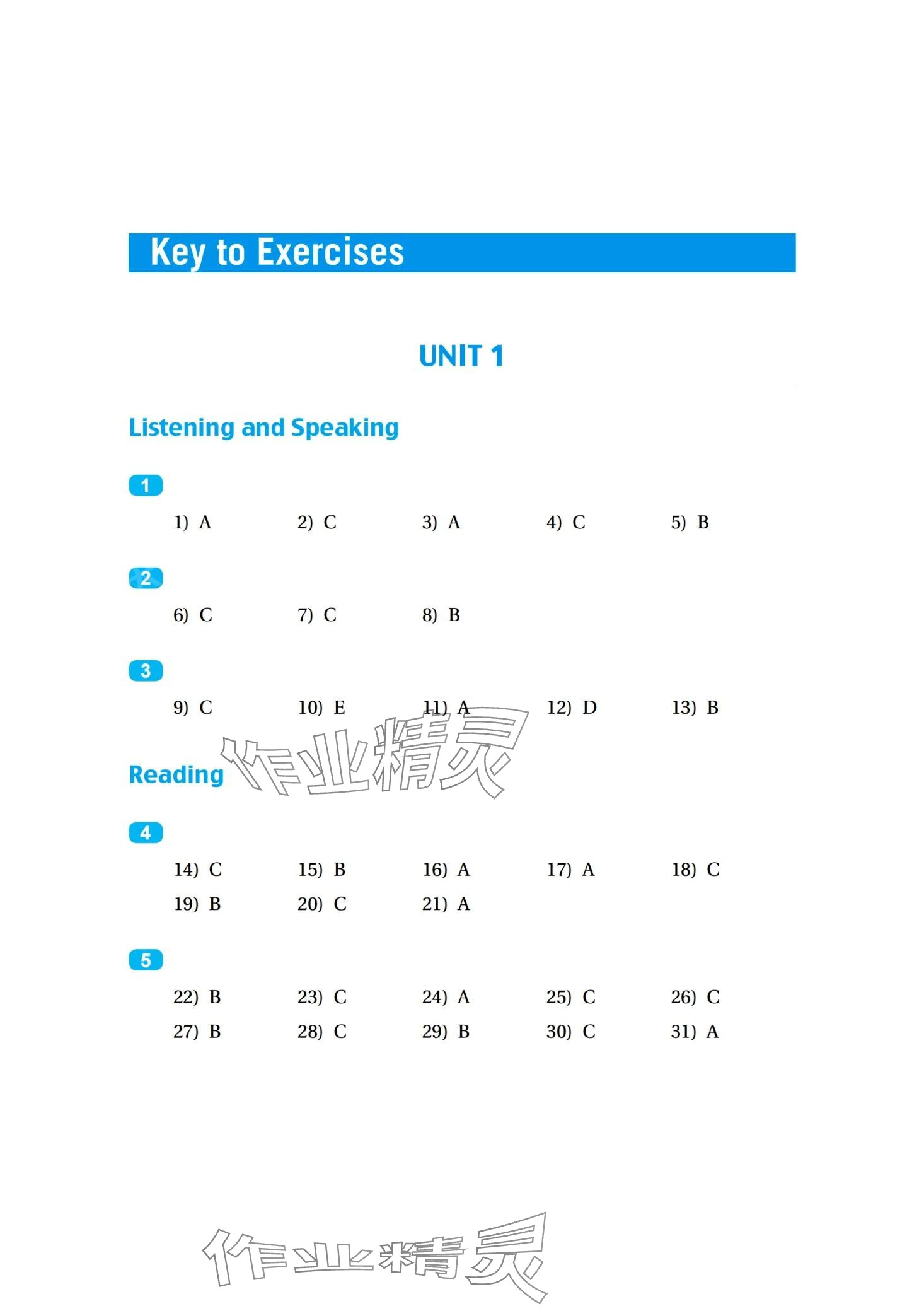 2024年英語練習(xí)冊(cè)1B基礎(chǔ)模塊 第1頁