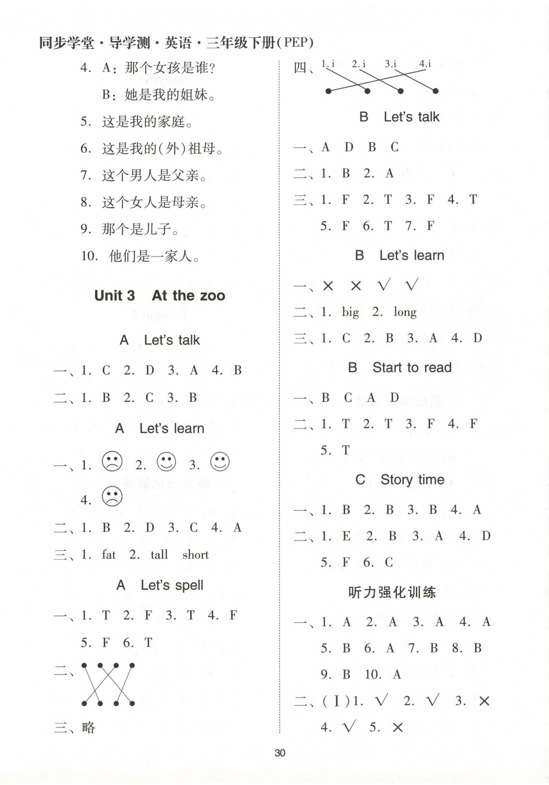 2024年同步學堂導學測三年級英語下冊人教版 第4頁