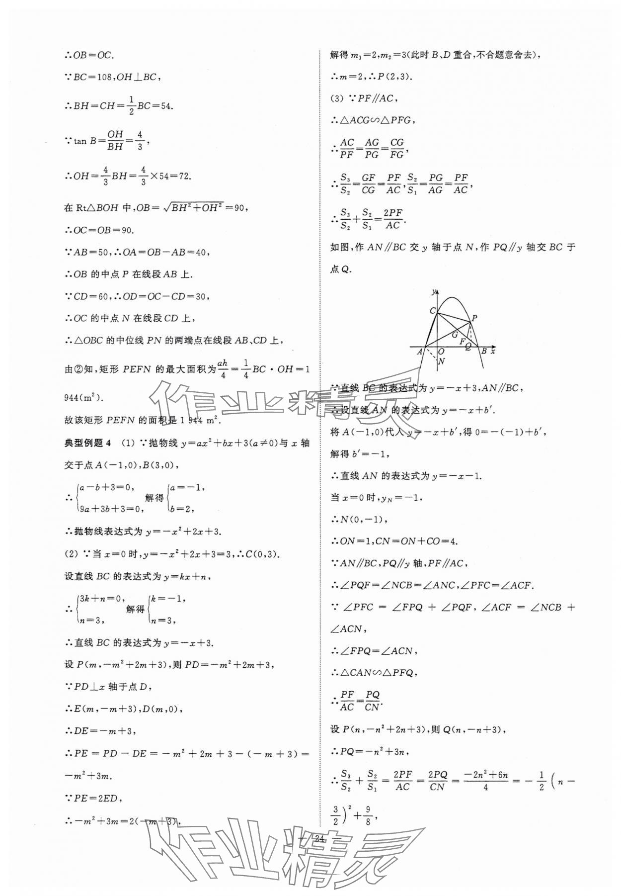 2025年中考復習奪冠寶典數(shù)學江蘇專版 參考答案第24頁