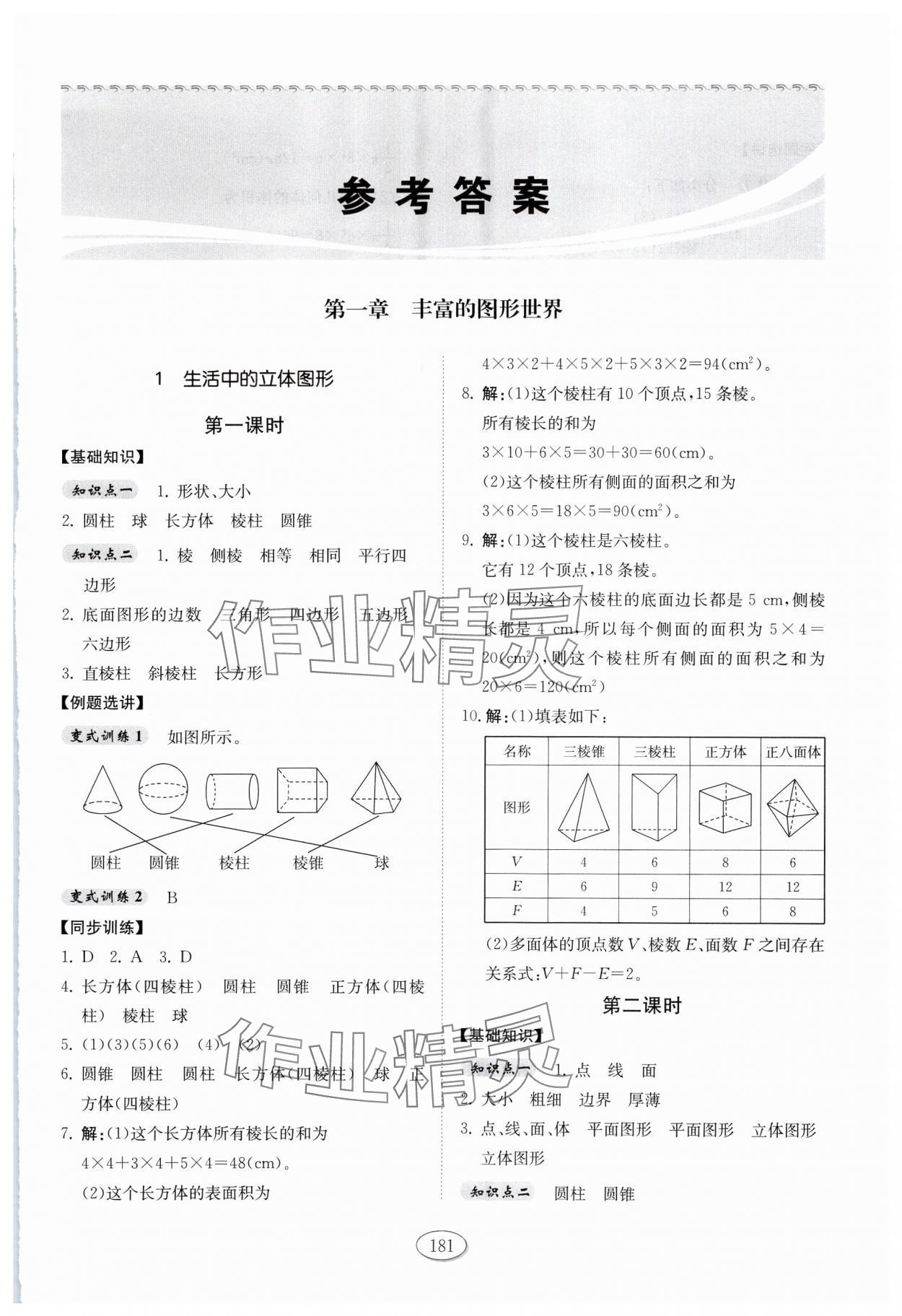 2024年同步练习册山东科学技术出版社六年级数学上册鲁教版五四制 第1页