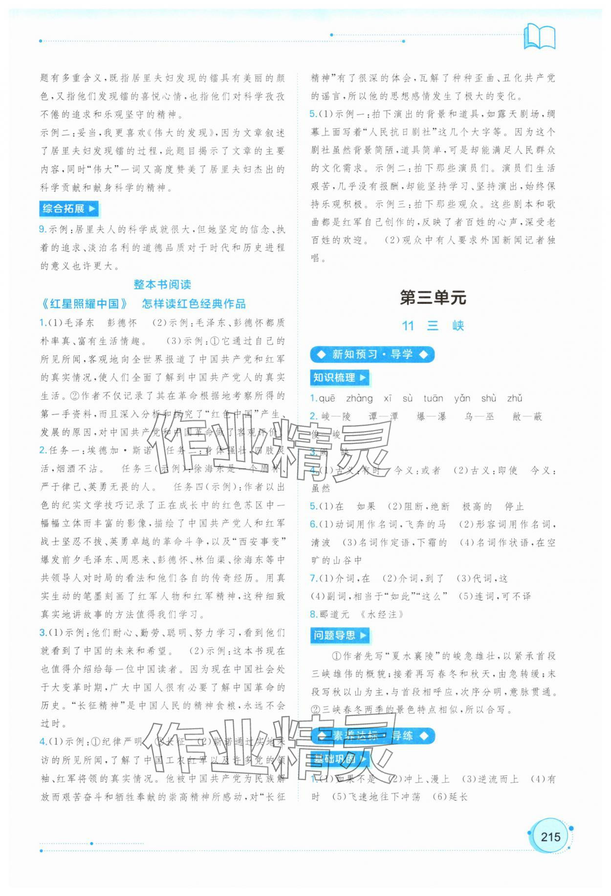 2025年新课程学习与测评同步学习八年级语文上册人教版 第7页