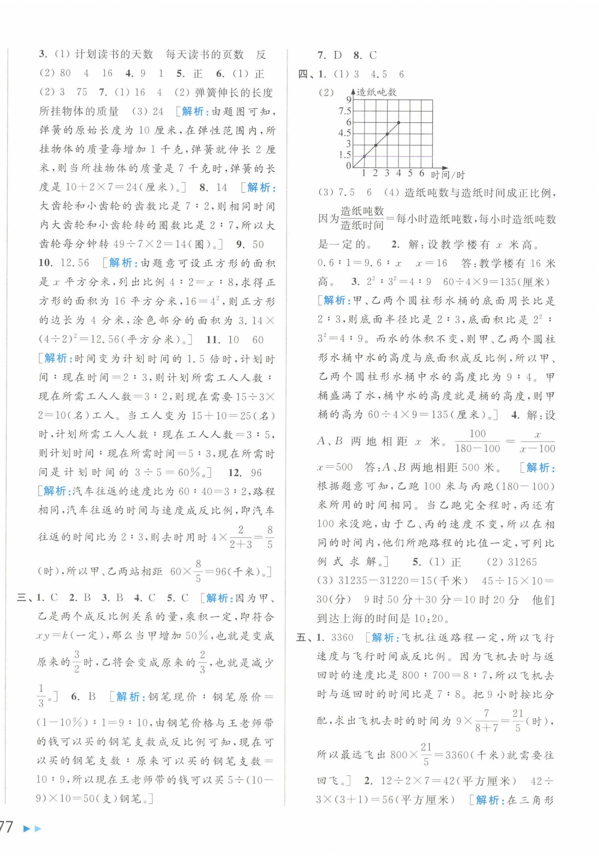 2025年同步跟蹤全程檢測六年級數(shù)學下冊蘇教版 第10頁