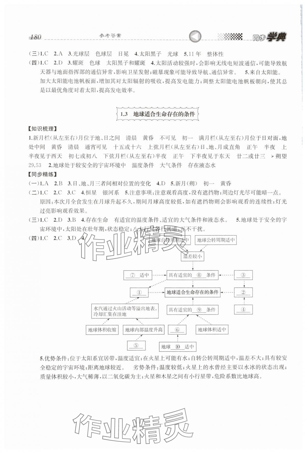 2023年惠宇文化同步學(xué)典高中地理必修第一冊滬教版 參考答案第2頁