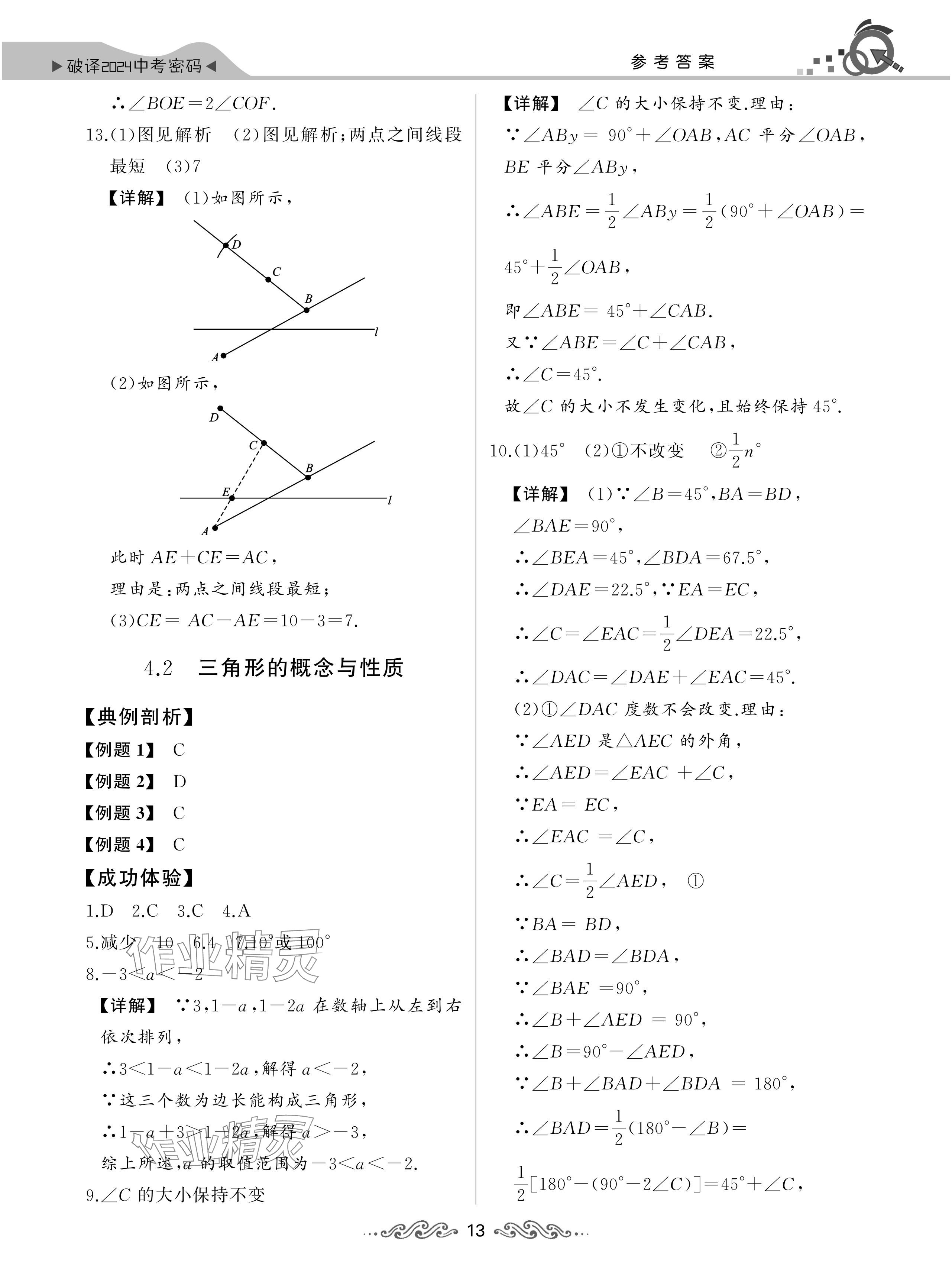 2024年新中考數(shù)學(xué)湖北專版 參考答案第13頁