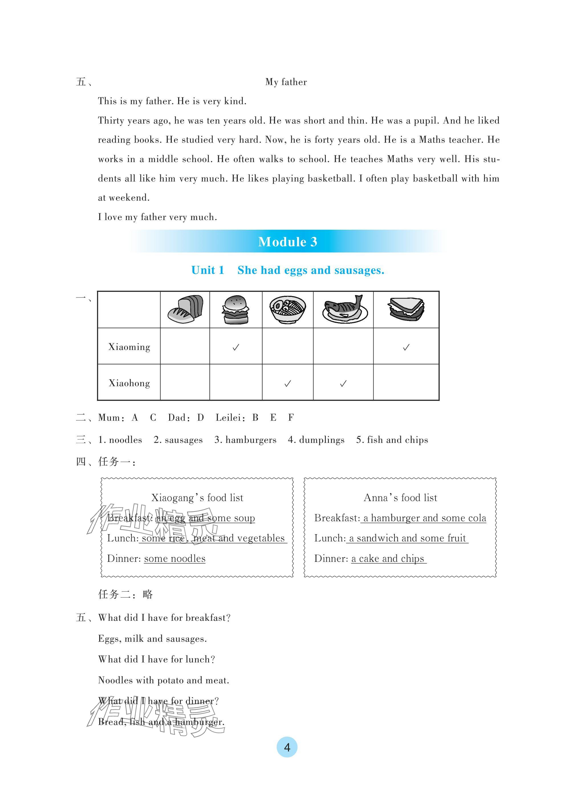2025年學(xué)生基礎(chǔ)性作業(yè)五年級(jí)英語(yǔ)下冊(cè)外研版 參考答案第4頁(yè)