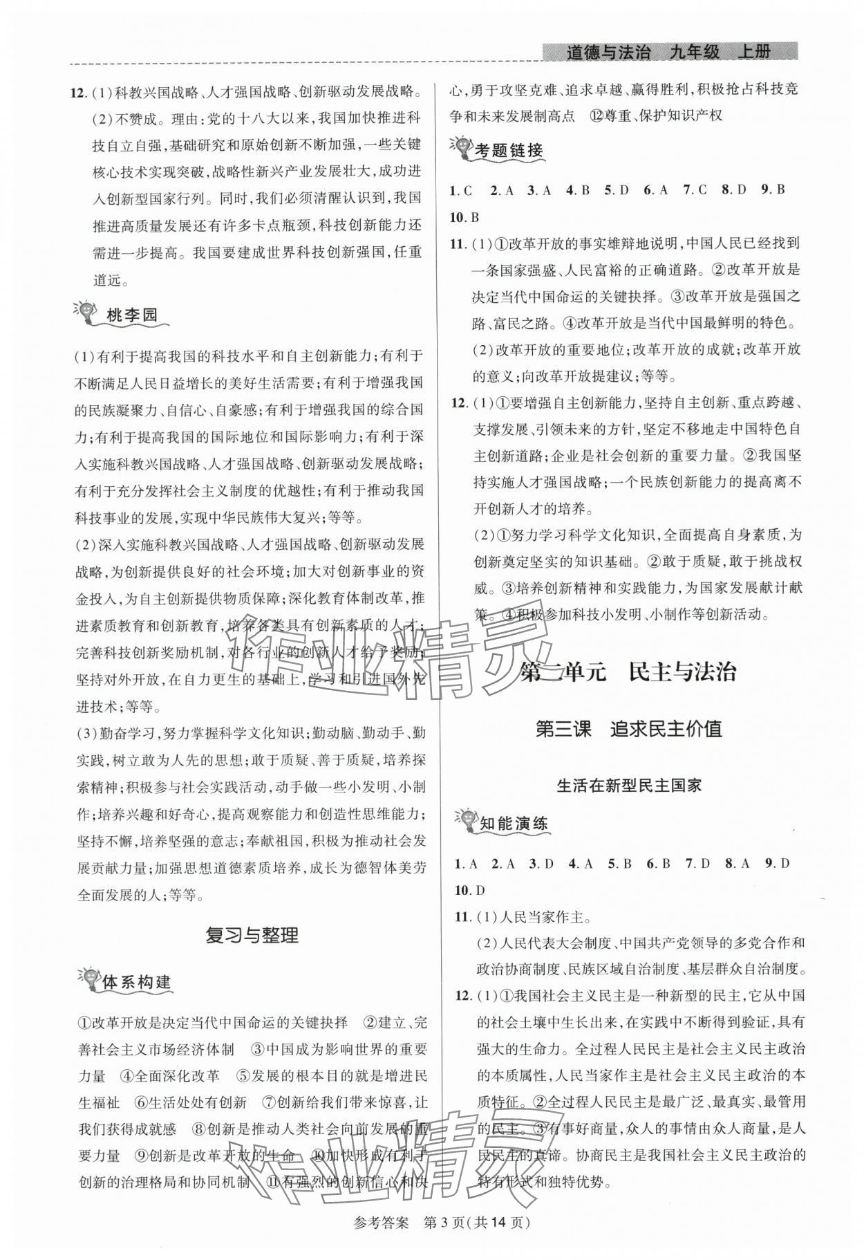 2023年課堂精練九年級(jí)道德與法治上冊(cè)人教版河南專版 第3頁