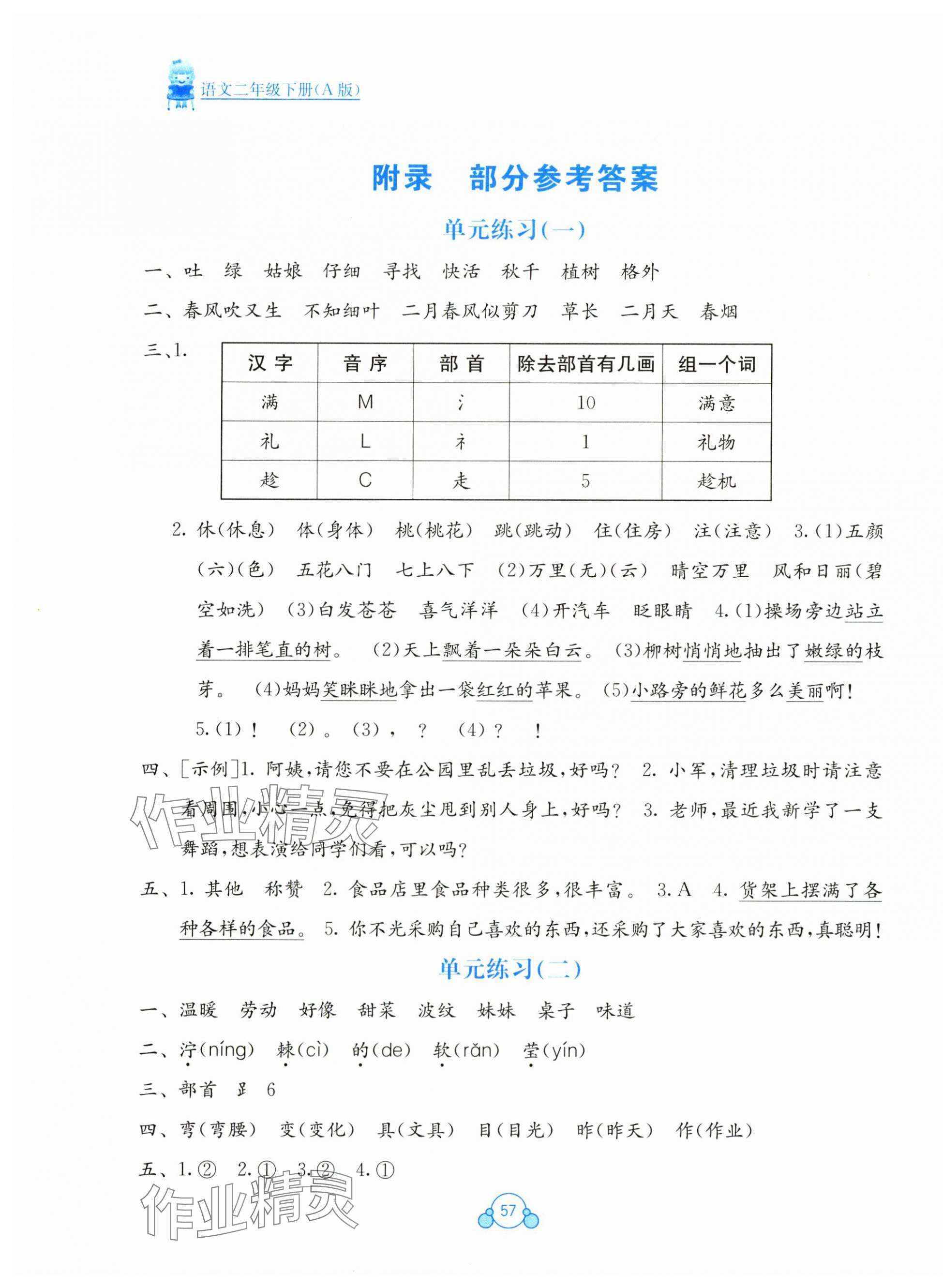 2025年自主学习能力测评单元测试二年级语文下册人教版 第1页