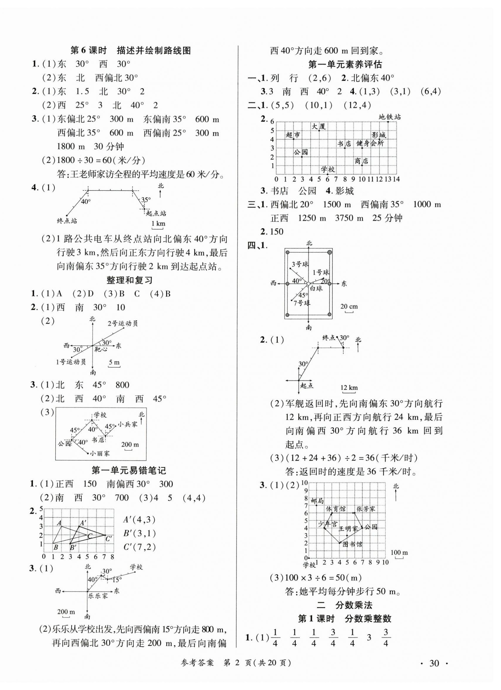 2026年尚学生香英才天天练六年级数学上册人教版&nbsp;第2页