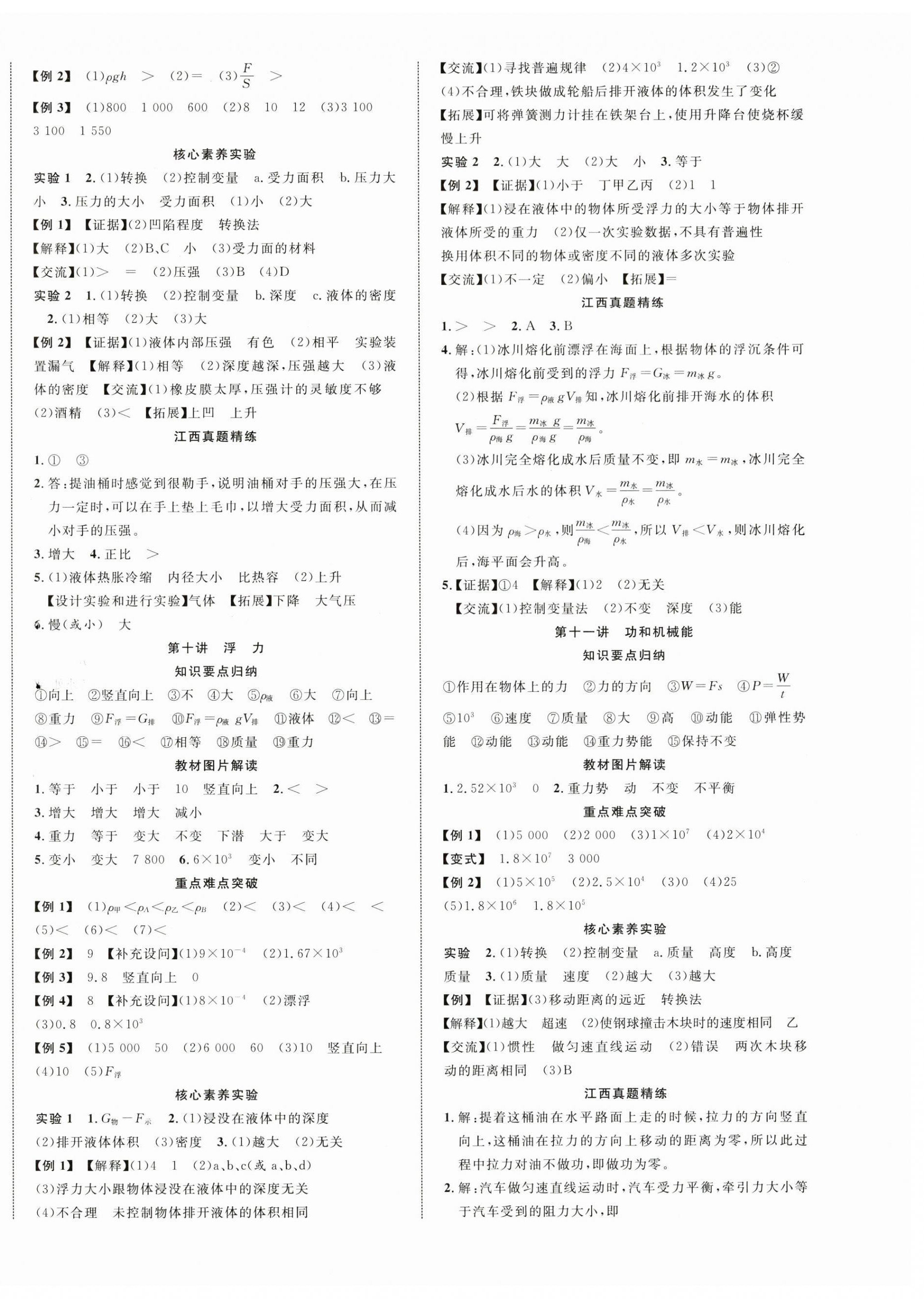 2024年中考總復(fù)習(xí)優(yōu)化指導(dǎo)物理人教版江西專版 第4頁