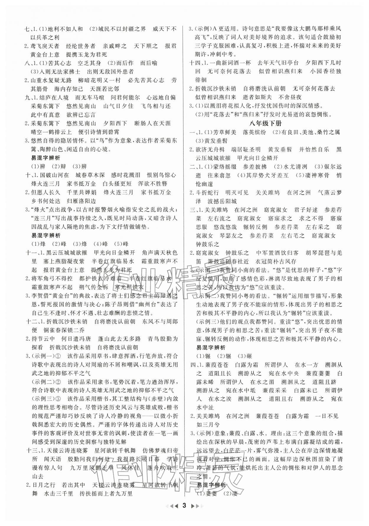 2026年新中考新启航语文中考广东专版&nbsp;第3页