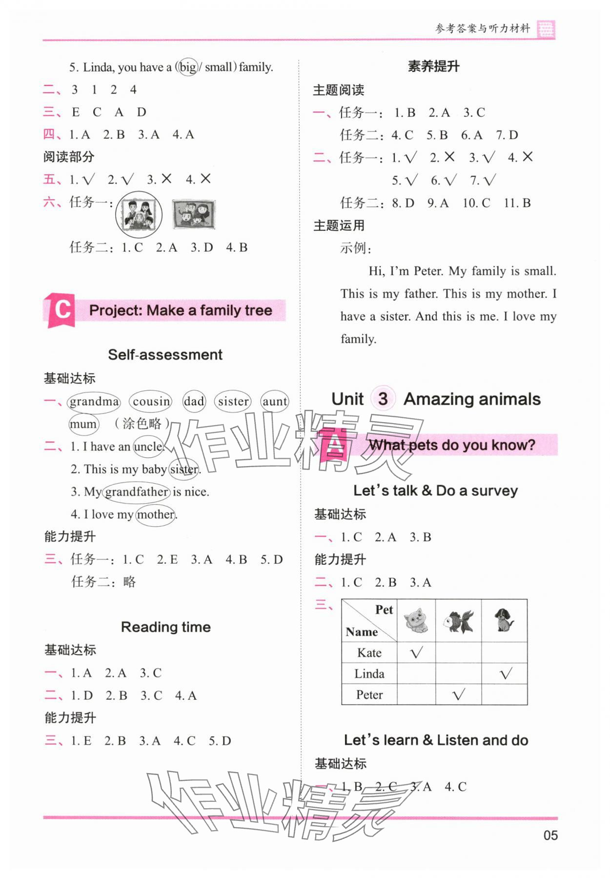 2025年木頭馬分層課課練三年級英語上冊人教版 第5頁