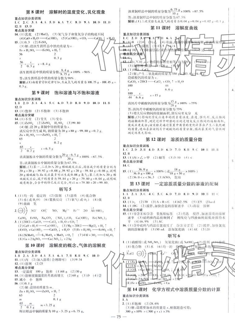 2024年節(jié)節(jié)高一對一同步精練測評九年級化學下冊人教版 第3頁