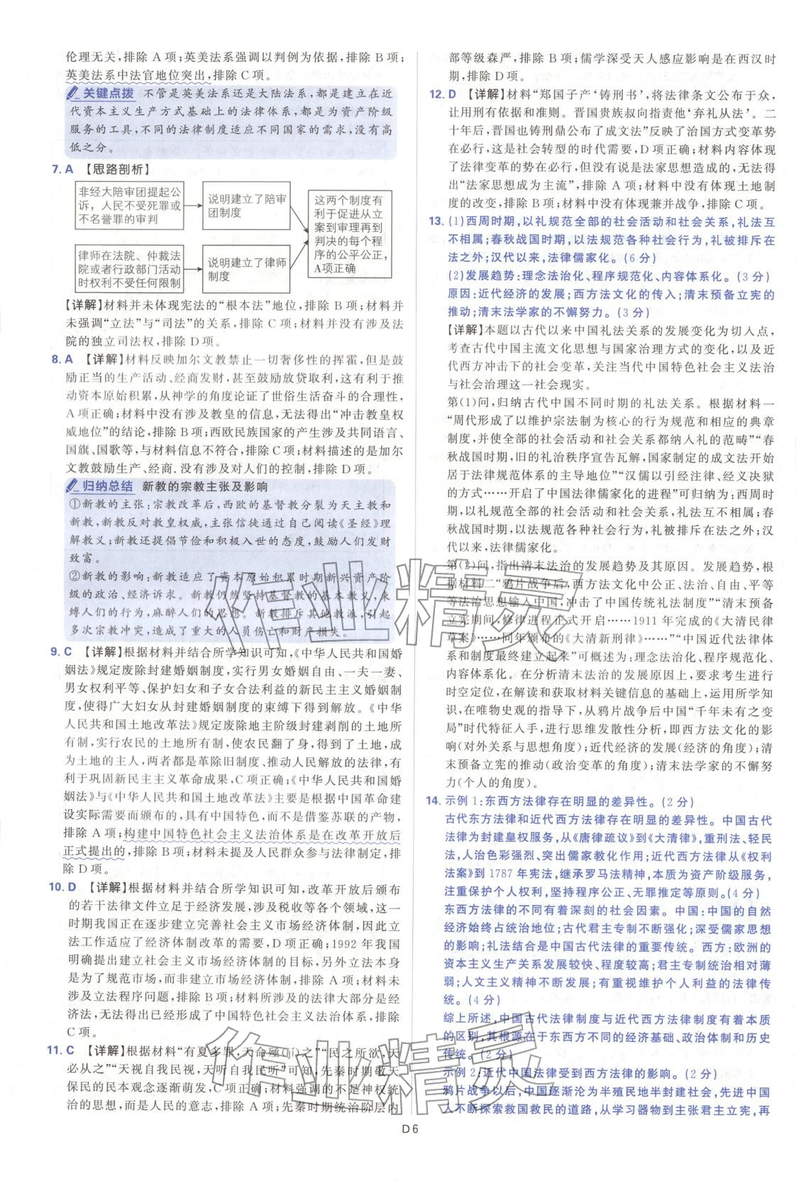 2025年高中领航卷高中历史选择性必修第一册人教版 第6页