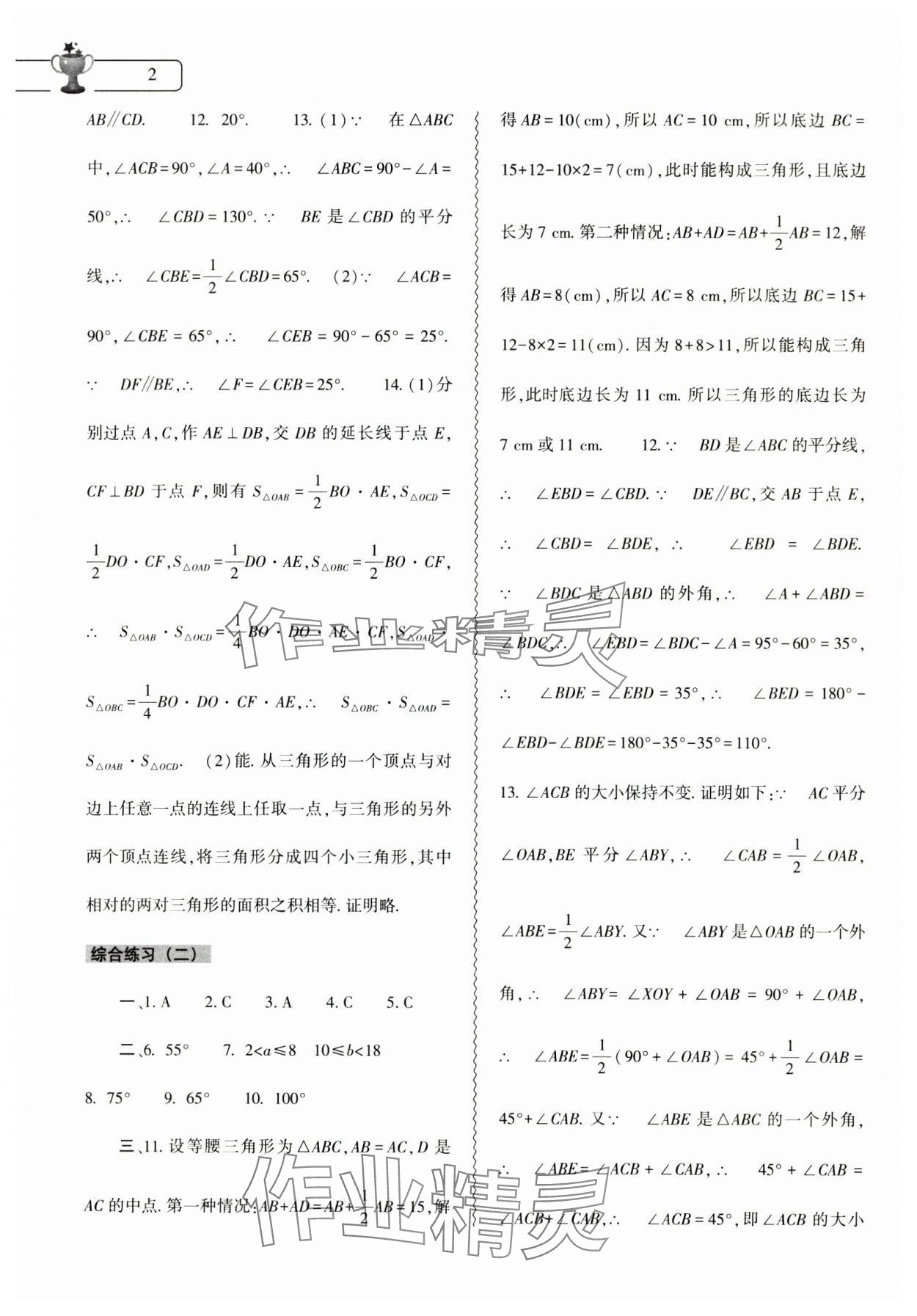 2025年寒假作業(yè)本大象出版社八年級數學人教版 第2頁