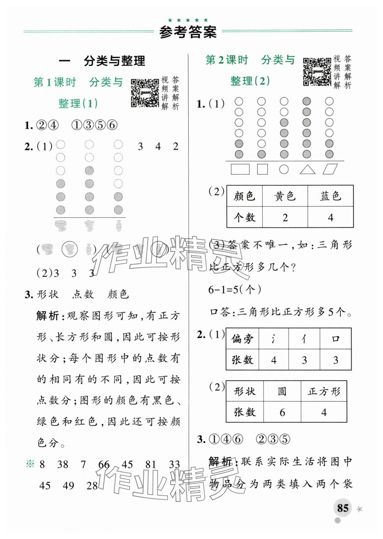 2025年小學(xué)學(xué)霸作業(yè)本二年級(jí)數(shù)學(xué)上冊(cè)人教版廣東專版 參考答案第1頁