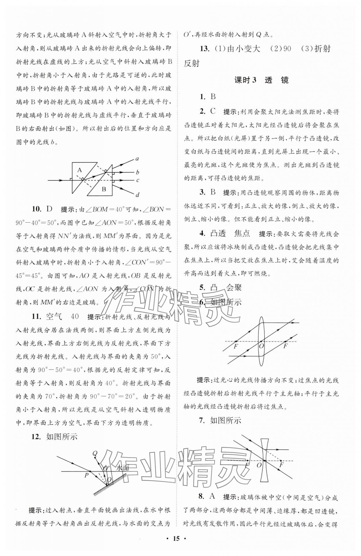 2024年小题狂做八年级物理上册苏科版提优版 参考答案第15页