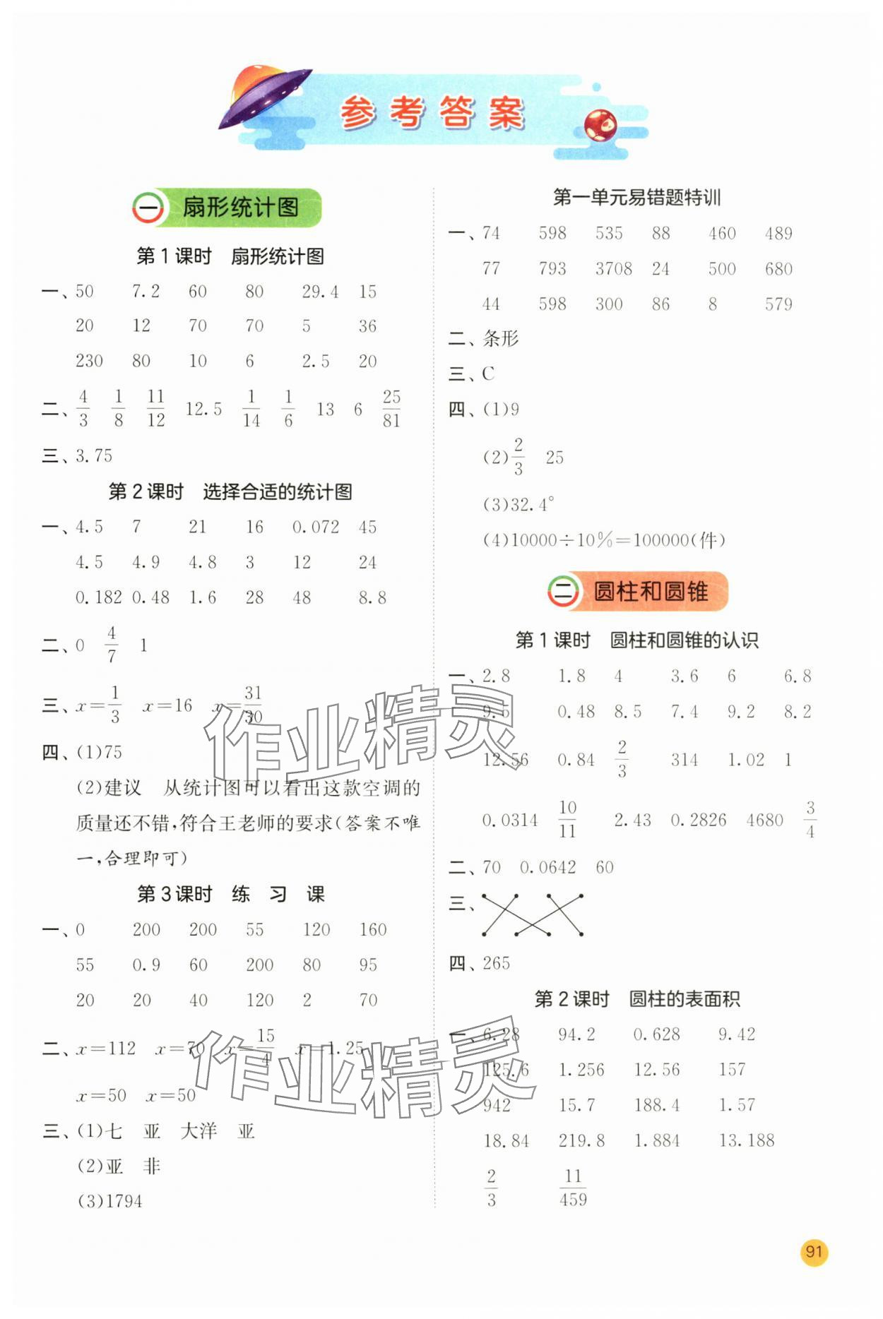 2025年计算高手六年级数学下册苏教版 第1页