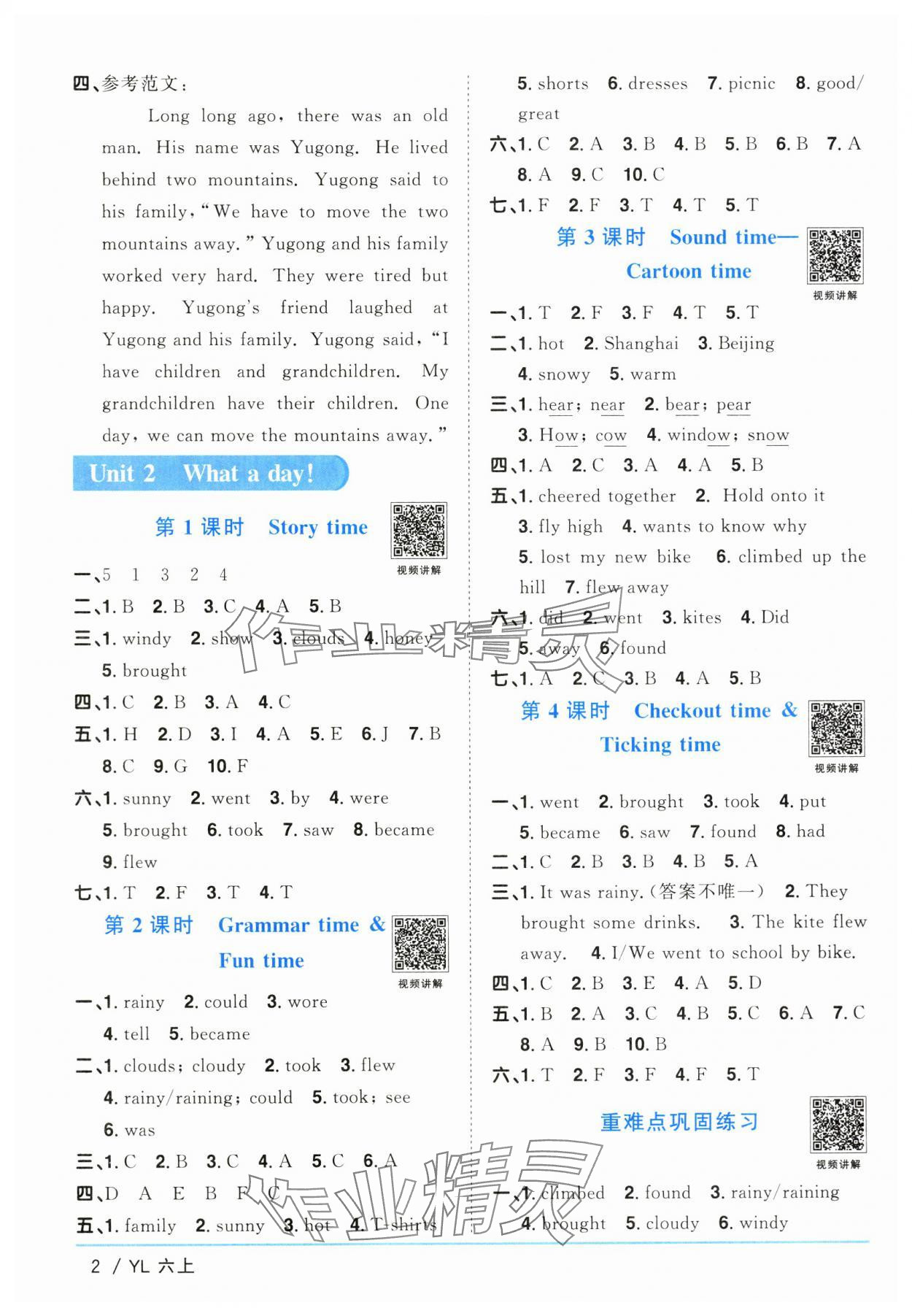 2025年陽光同學(xué)課時優(yōu)化作業(yè)六年級英語上冊譯林版江蘇專版 第2頁