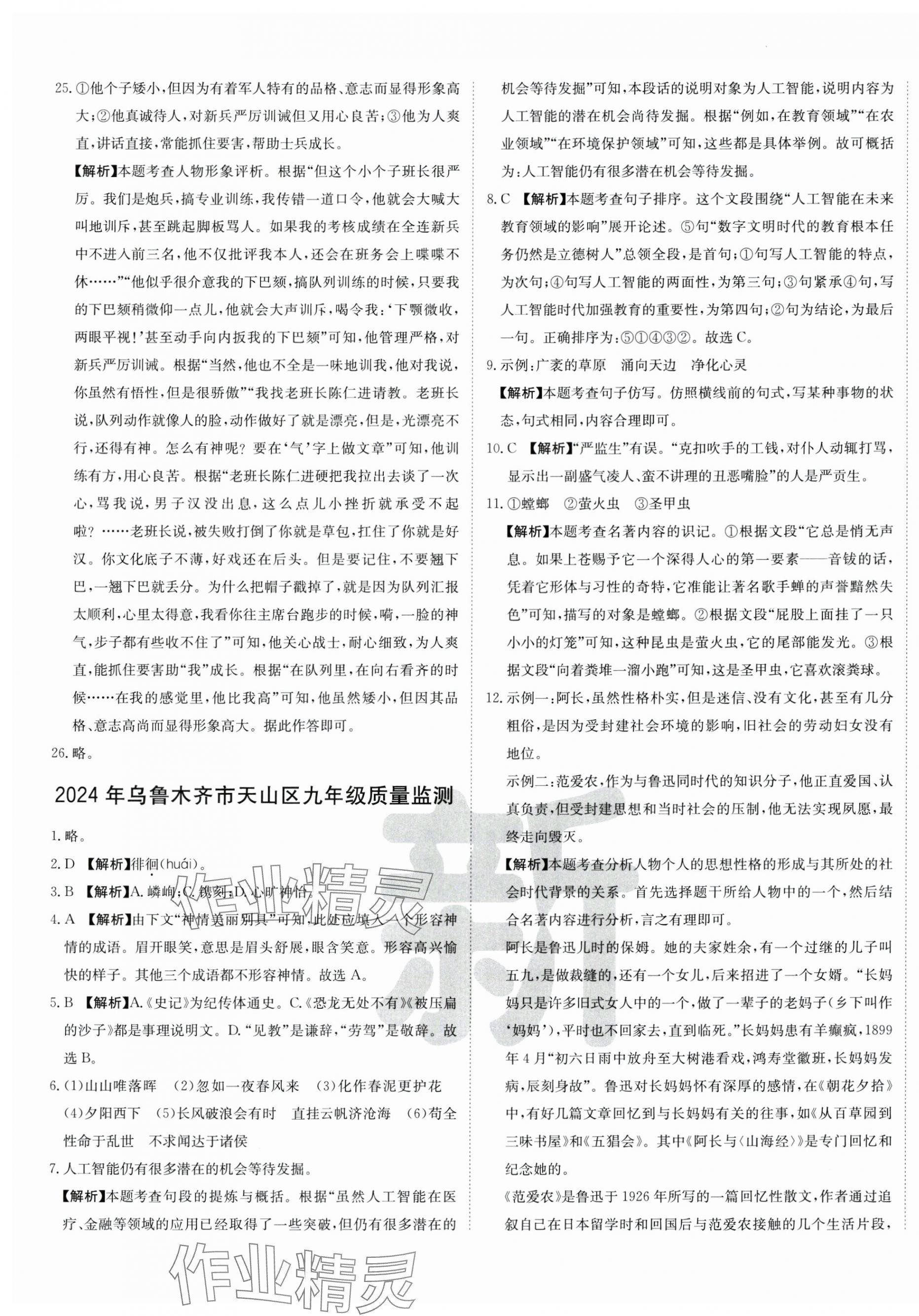 2025年新疆中考真题卷语文&nbsp;第13页