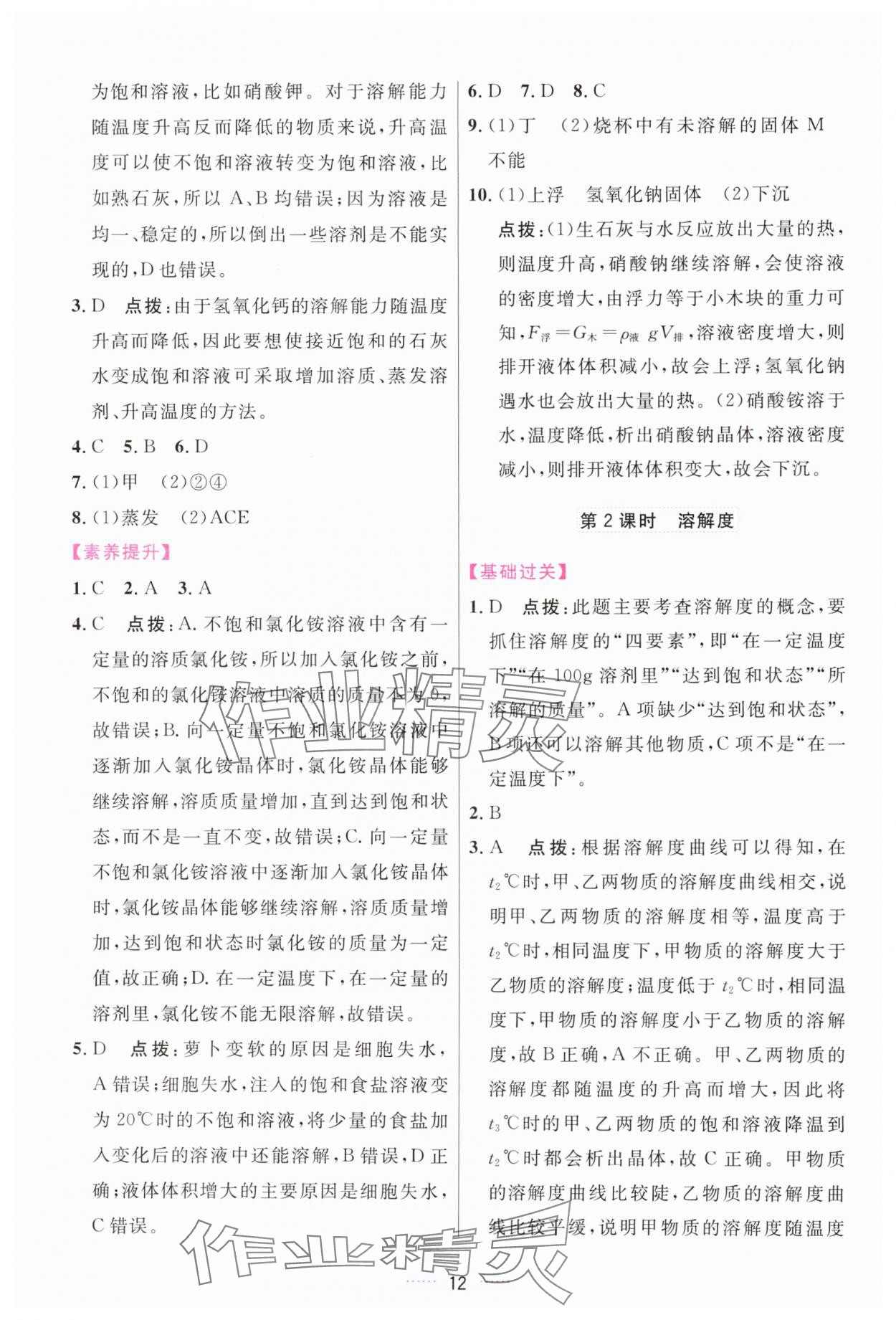 2025年三维数字课堂九年级化学下册人教版 第12页