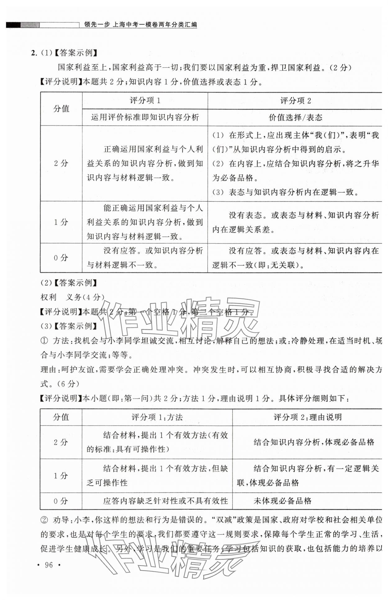 2024年上海中考一模卷兩年分類匯編道德與法治 參考答案第14頁(yè)