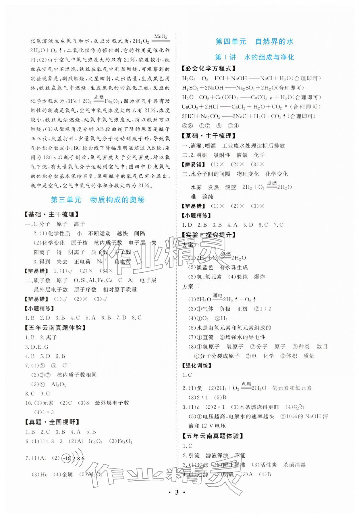 2026年初中总复习一本通化学云南专版&nbsp;第3页