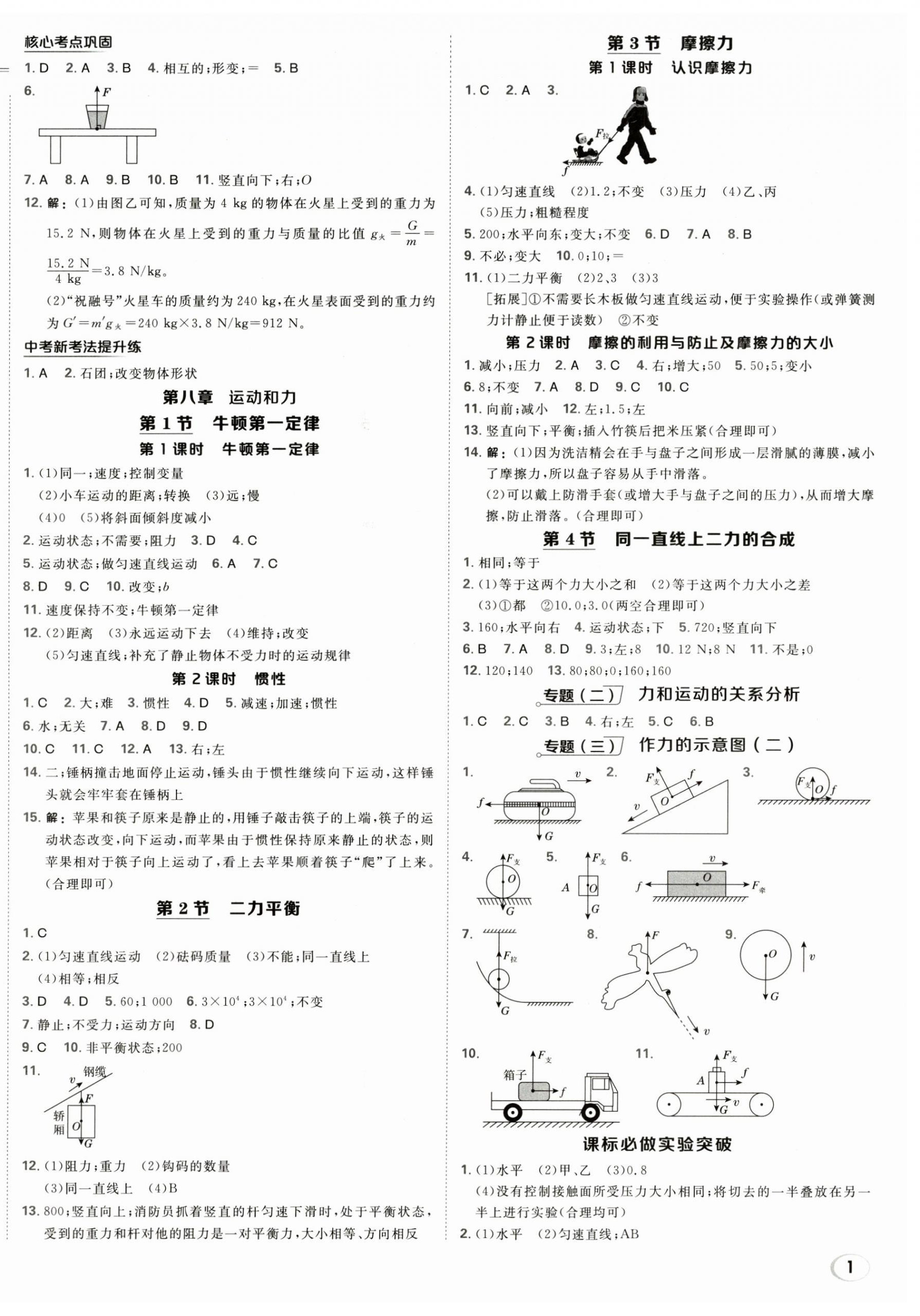 2026年點撥訓練八年級物理下冊人教版&nbsp;第2頁