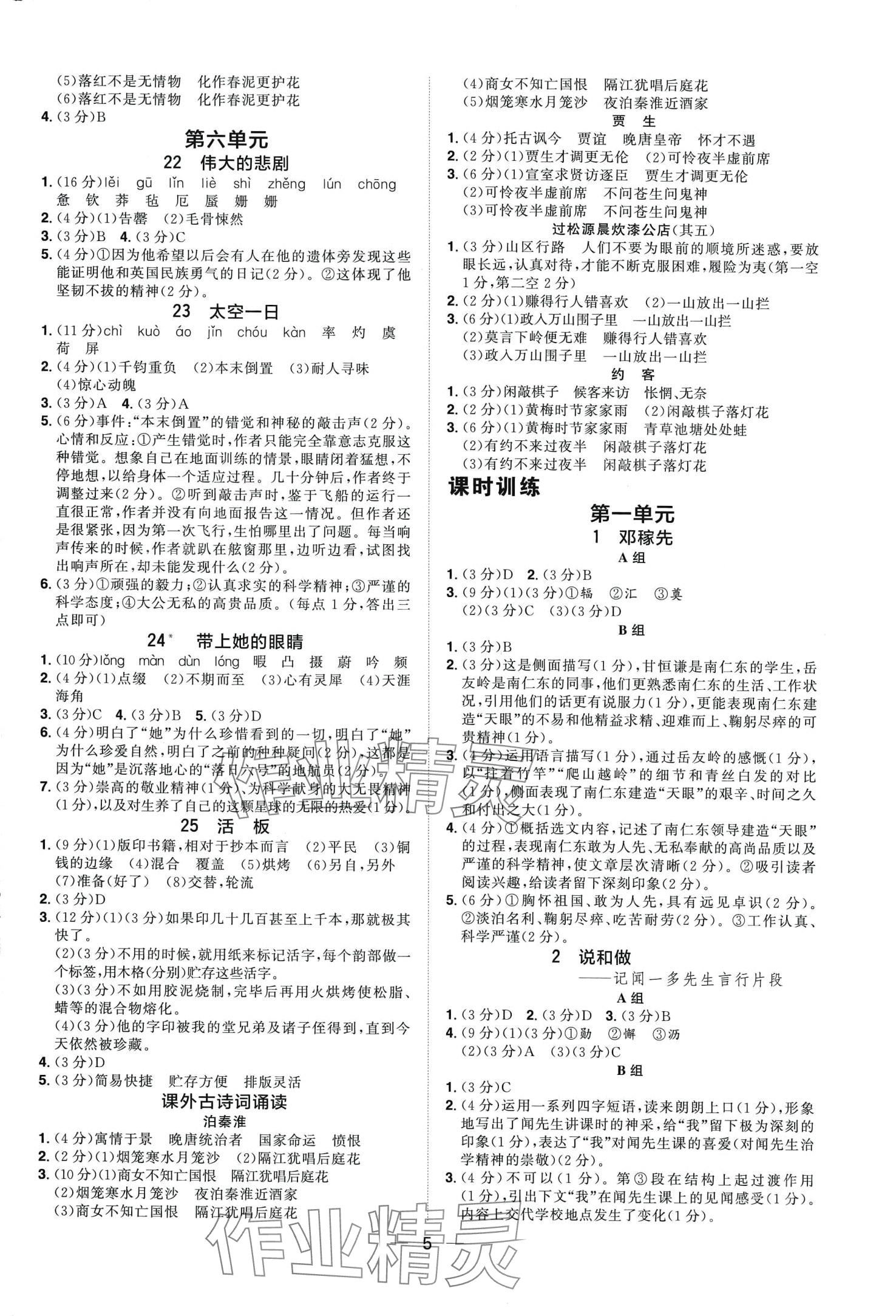 2024年陽光同學分層設(shè)計七年級語文下冊人教版 第4頁