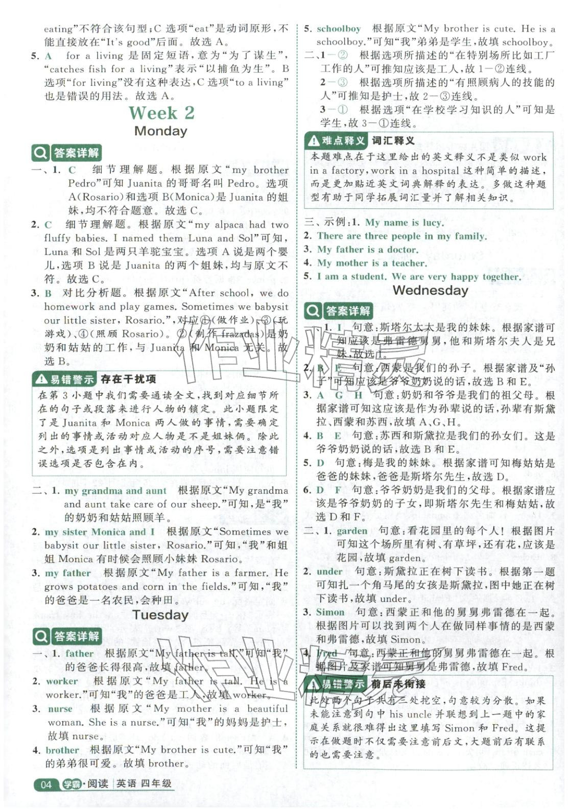 2025年经纶学霸阅读英语100篇四年级英语&nbsp;第4页