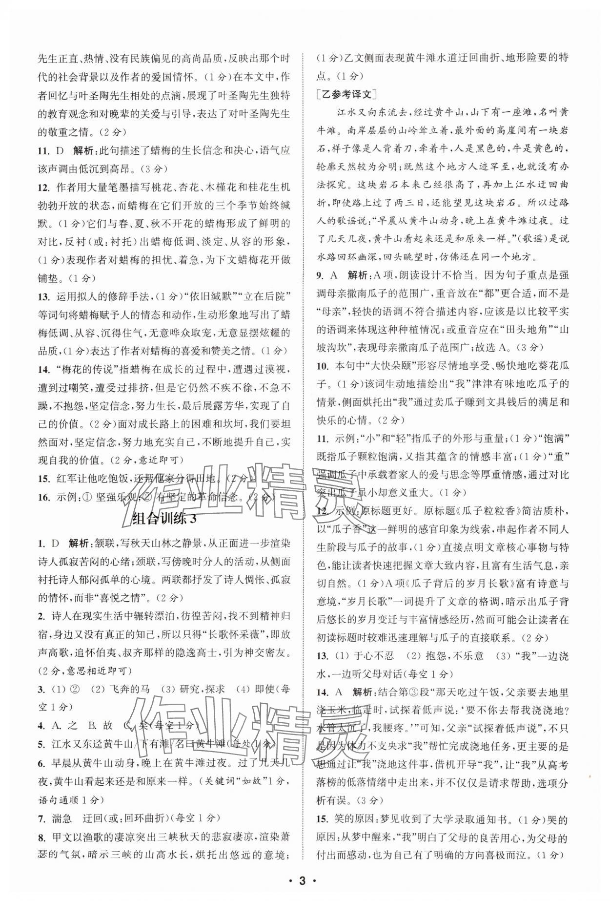 2025年通城學(xué)典組合訓(xùn)練八年級(jí)語(yǔ)文全一冊(cè)人教版湖北專(zhuān)版 第3頁(yè)