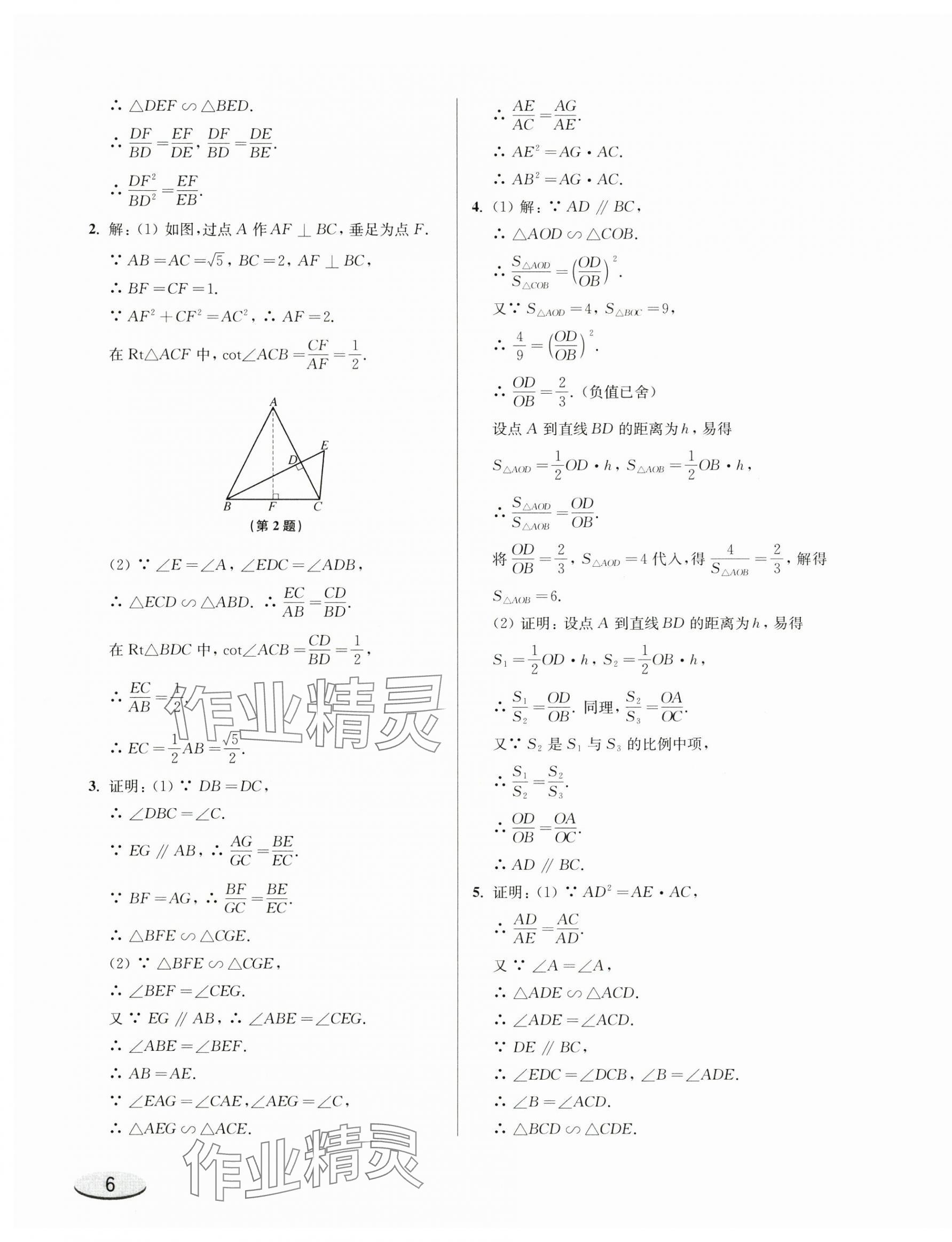 2025年上海新中考试题分类汇编数学2022~2024一模&nbsp;参考答案第11页