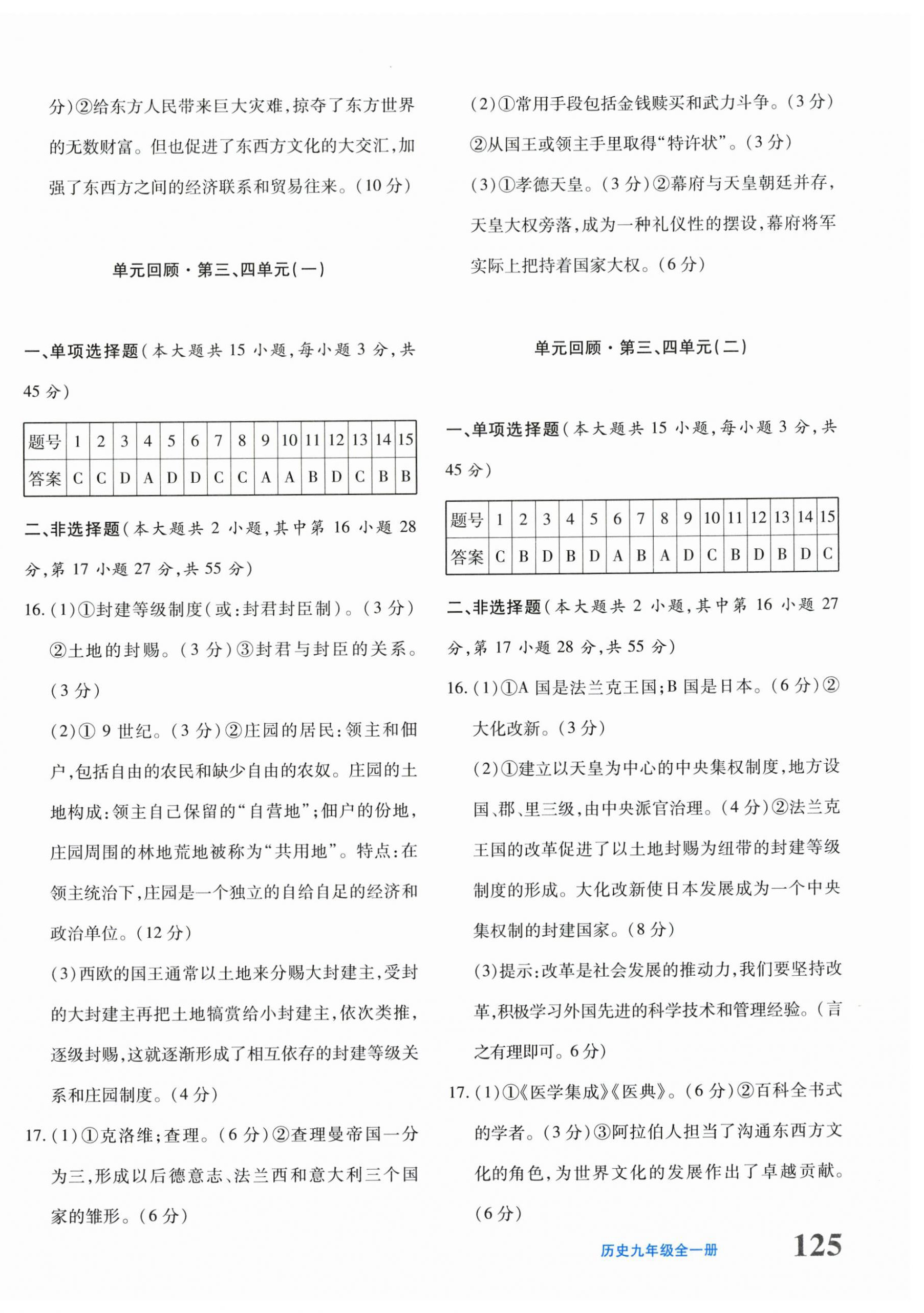 2025年优学1+1评价与测试九年级历史全一册人教版 第2页