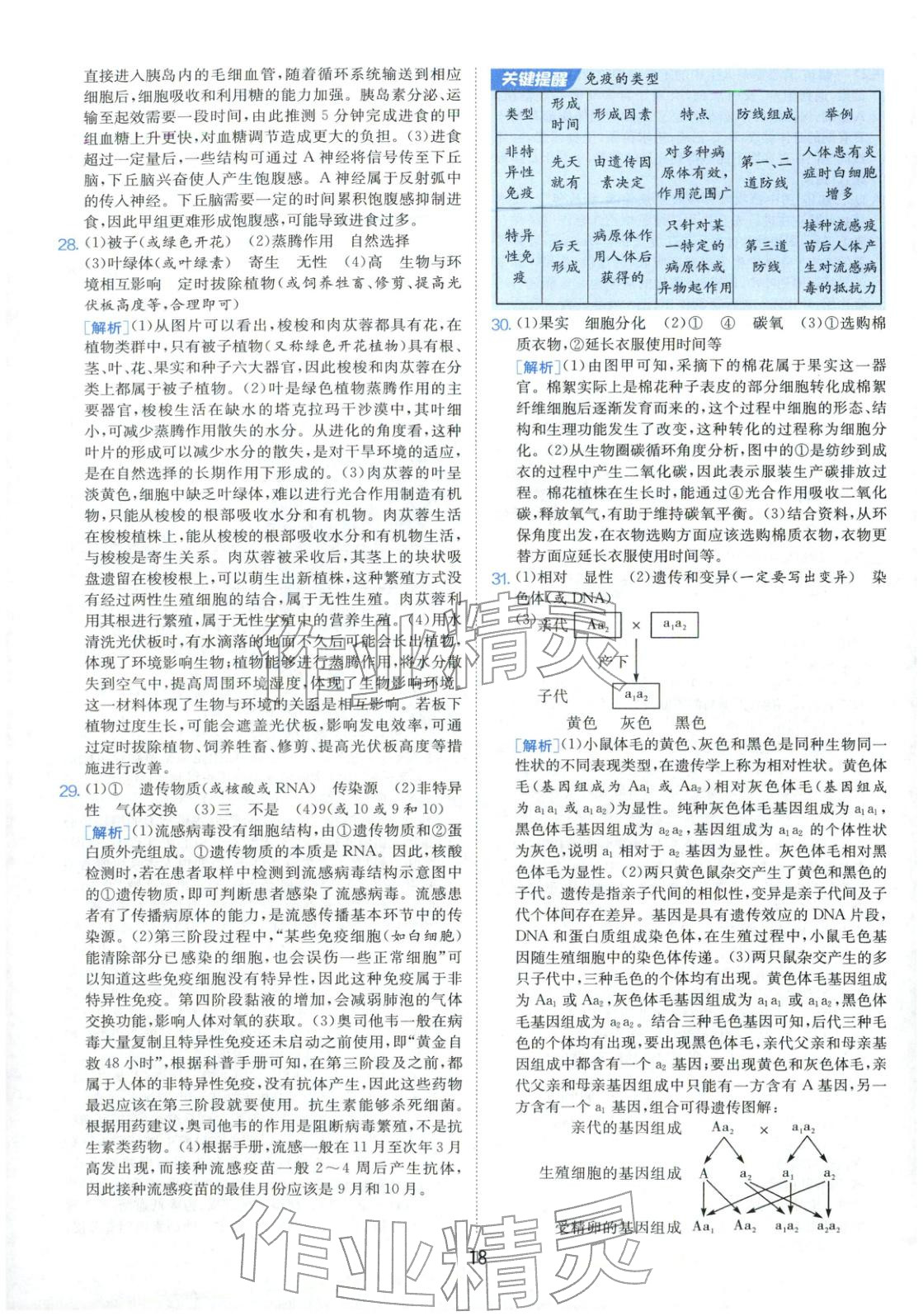 2026年春雨教育中考試卷精選八年級(jí)生物全一冊(cè)通用版福建專版&nbsp;第18頁