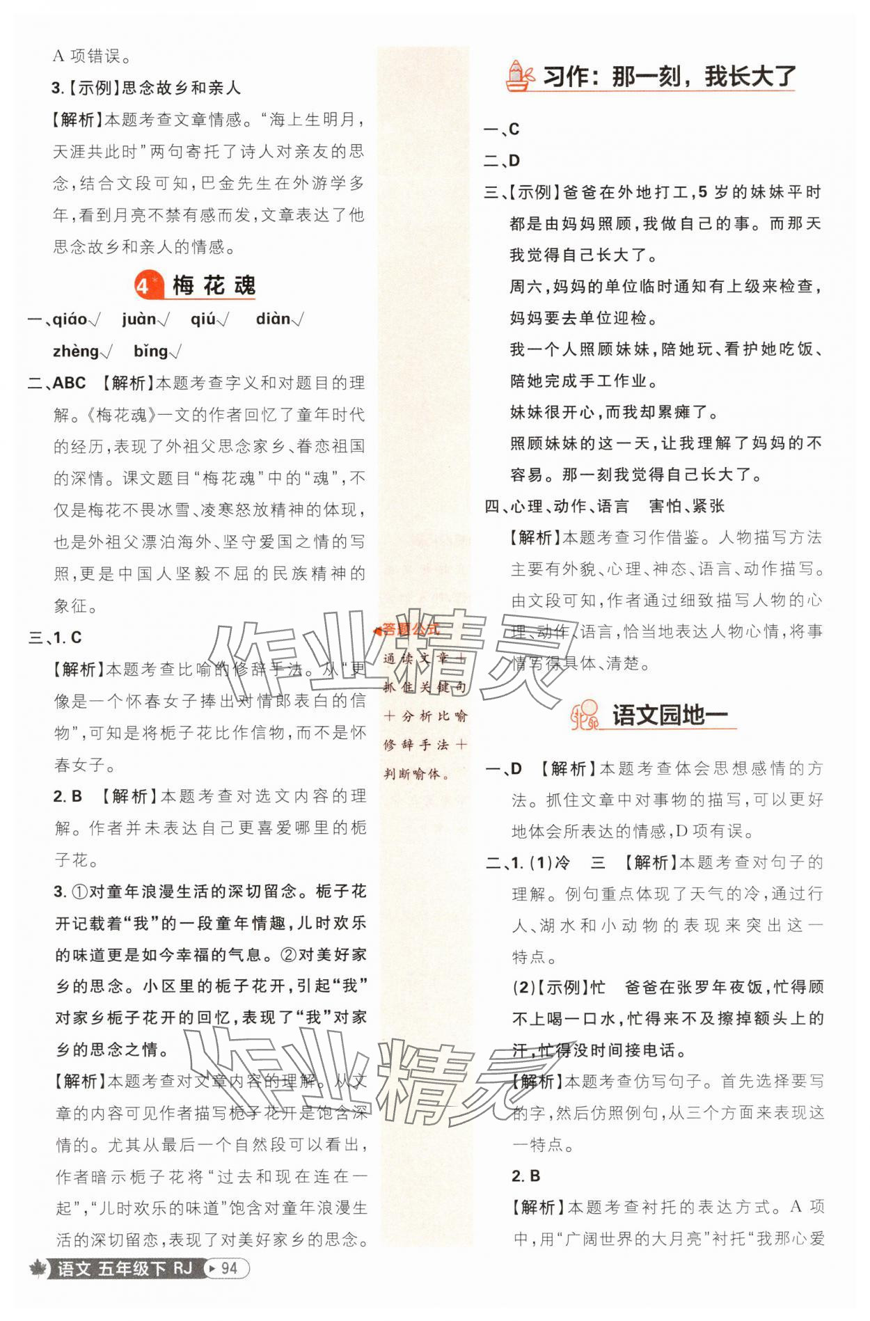 2025年小學(xué)必刷題五年級(jí)語文下冊(cè)人教版福建專版 第4頁