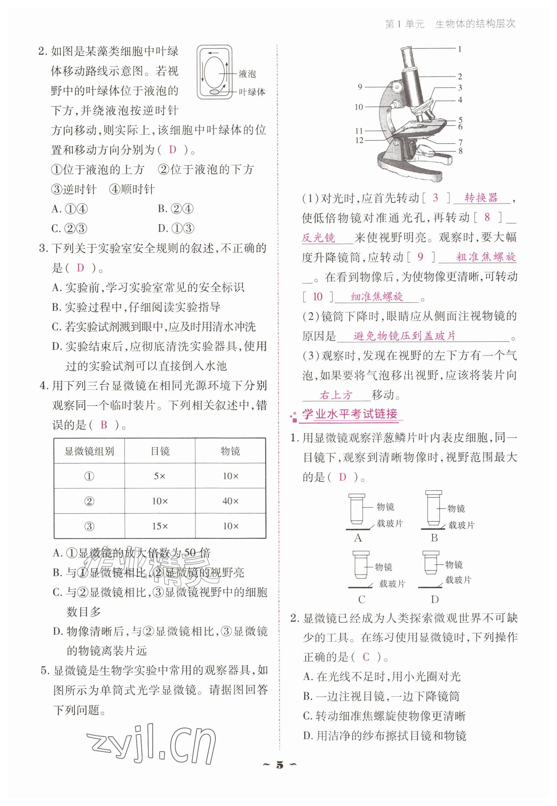 2026年云南省标准教辅优佳学案七年级历史上册人教版&nbsp;参考答案第5页