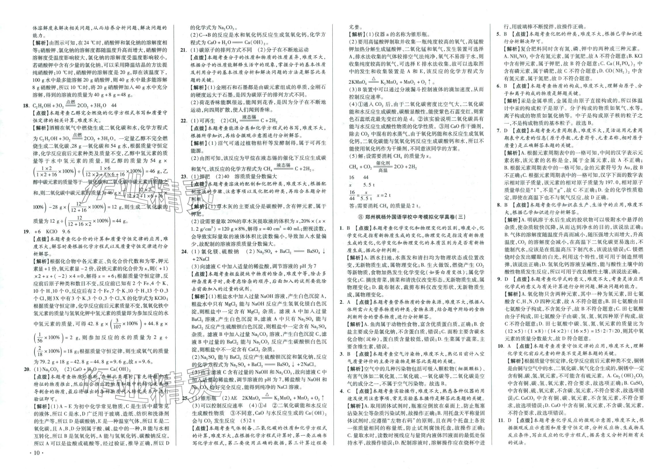 2026年初中毕业升学真题详解化学河南专版 第10页